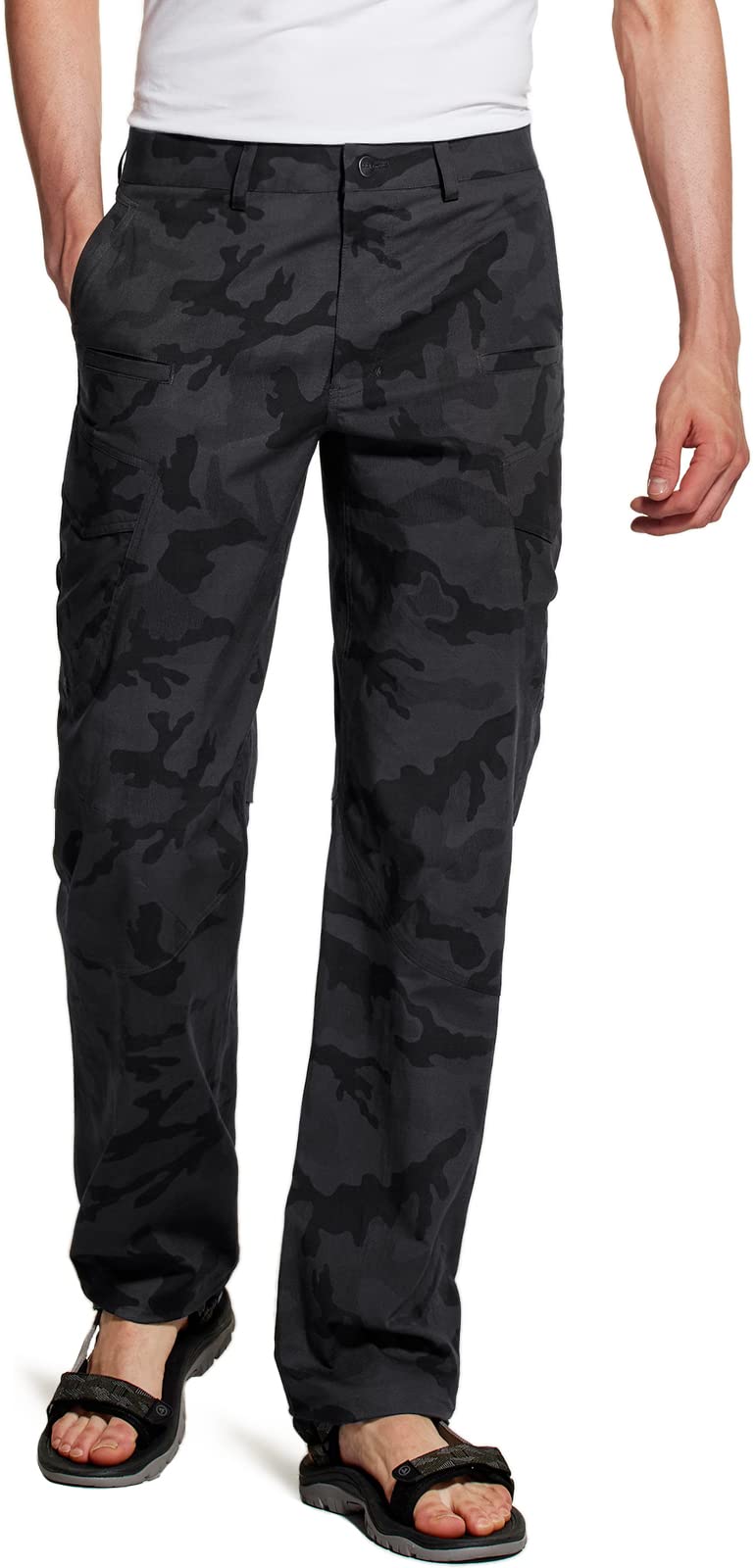 CQR Men's Hiking Pants - Water Resistant Outdoor Cargo Pants with Stretch, Lightweight UPF 50+ Work Pants for Hiking, Camping & Outdoor Adventures