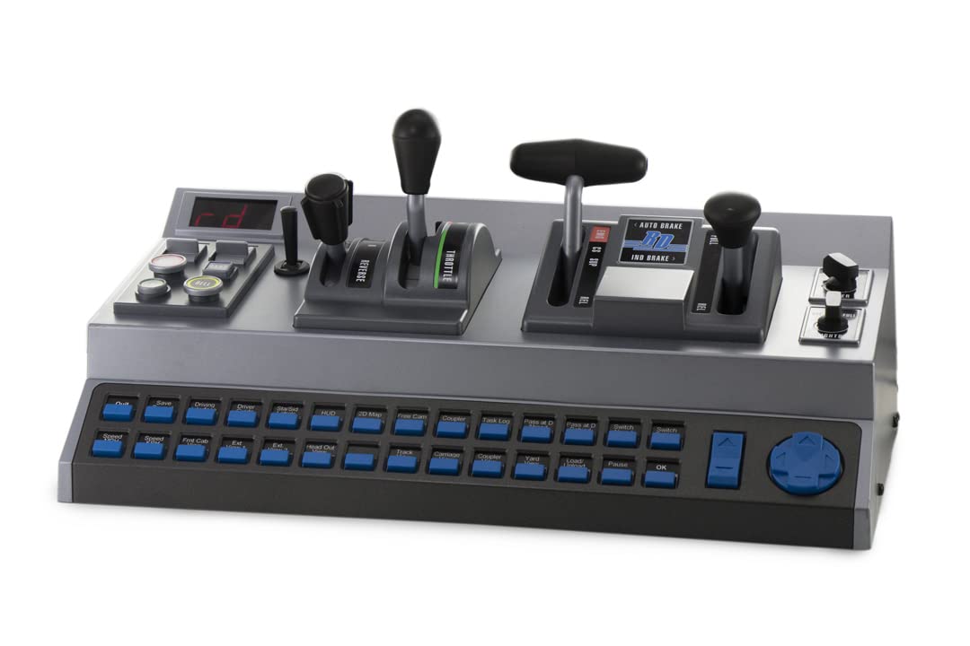 RailDriver USB Desktop Train Cab Controller - Realistic Throttle, Brake, Reverser & Switch Controls for Windows PC | Perfect for Train Simulators & Hobbyists