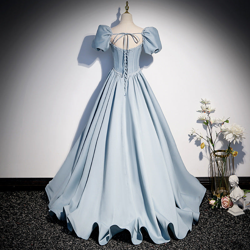 French Style Satin Princess Gown - Sweet 16 Party Dress, Formal Evening Dress for Teens - Perfect for Quinceañera, Prom, Homecoming & Special Occasions