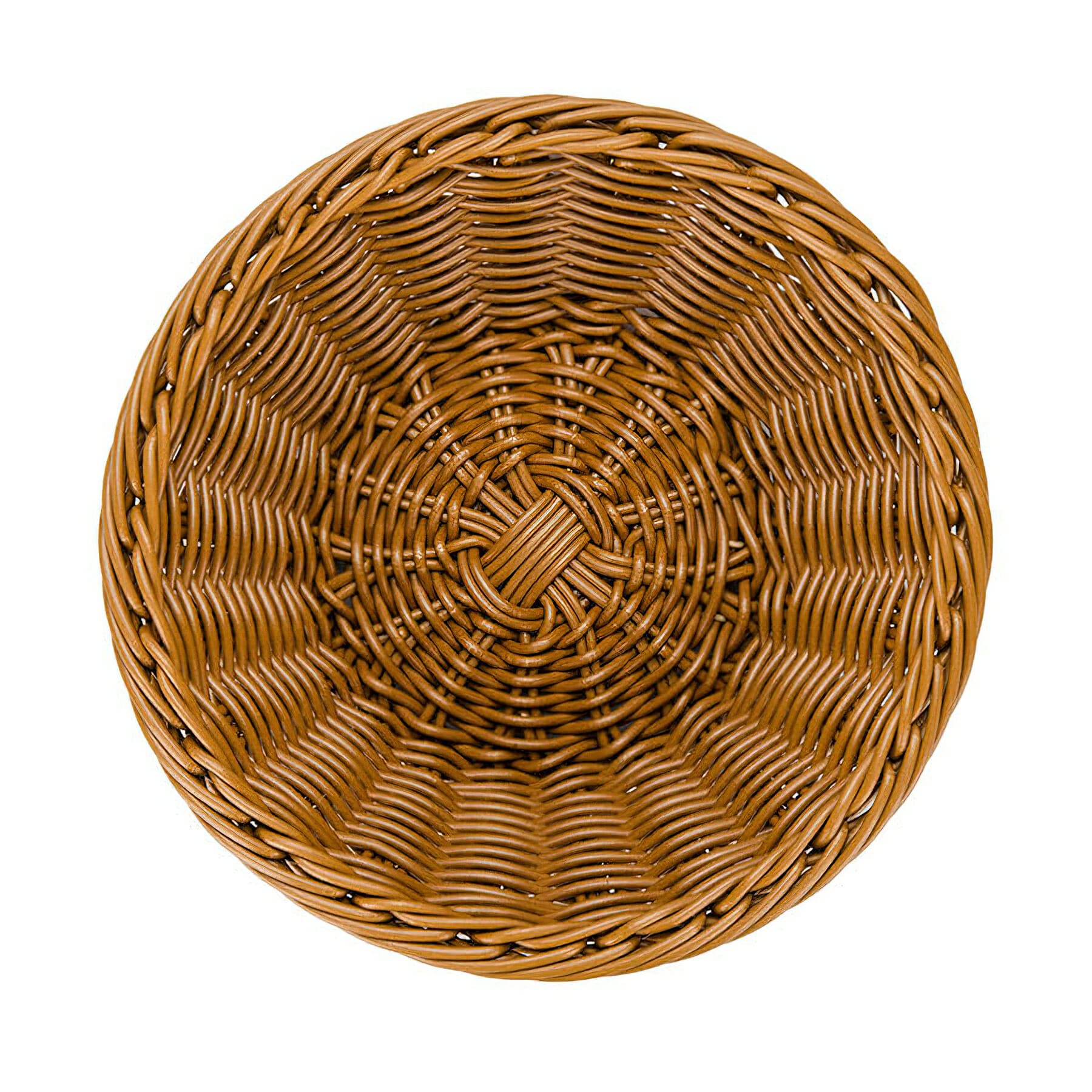Round Polyweave Bread Roll Serving Basket - 9.5 Inch Honey Color | Perfect for Bakery, Restaurant, Brunch, and Home Kitchen Use