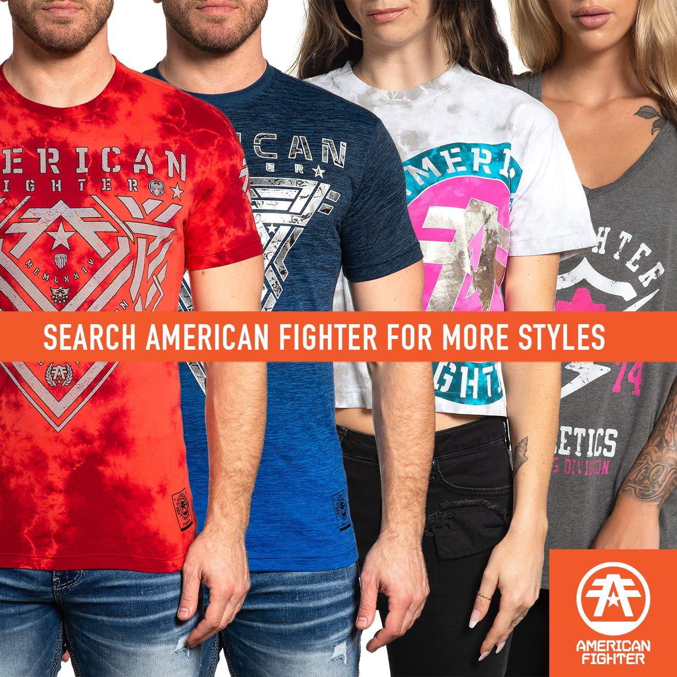American Fighter Women's Short Sleeve T-Shirts | Comfortable Casual Tees for Everyday Wear, Gym & Outfits