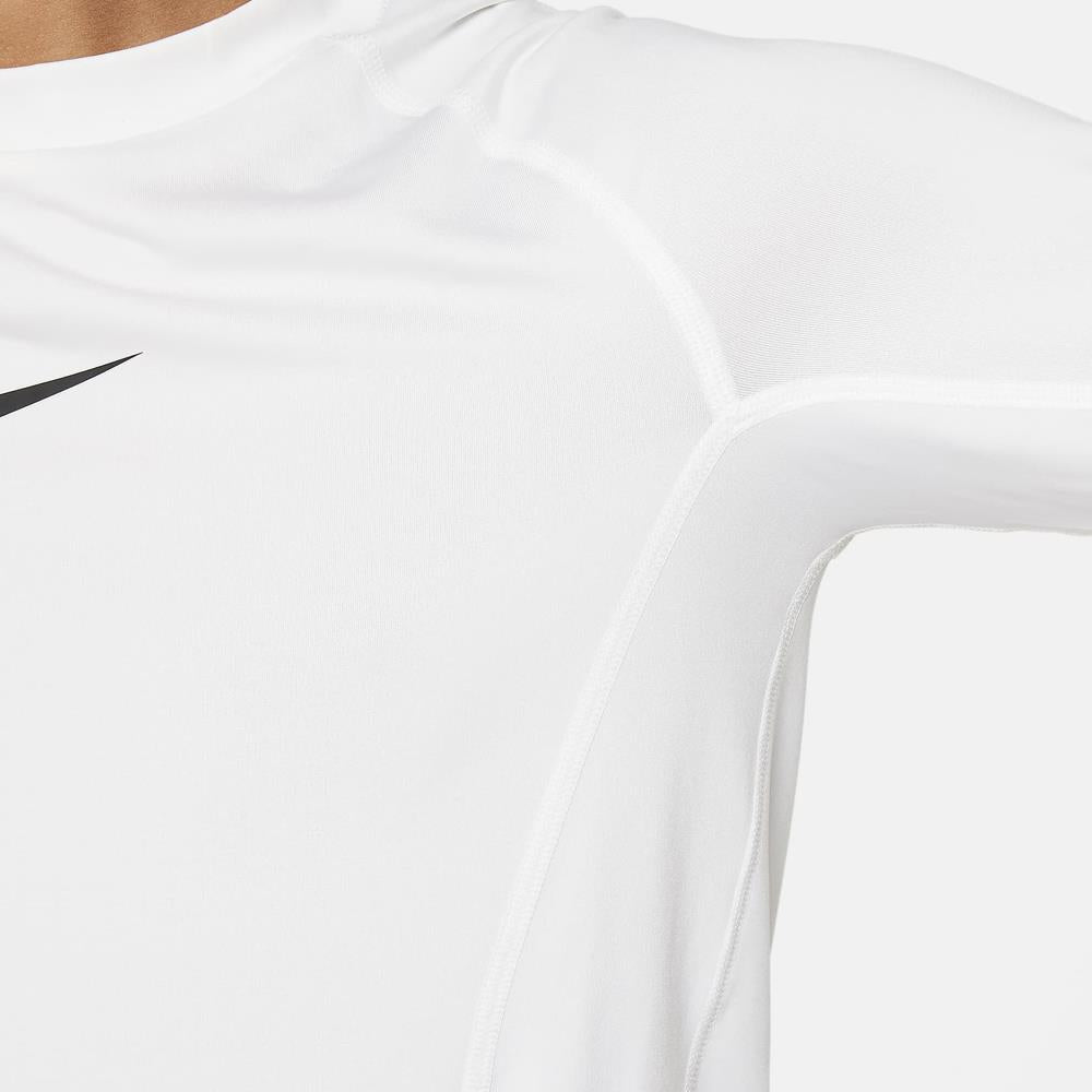 Nike Boys Pro Long Sleeve Top - White | Performance Training Shirt for Youth Athletes | Gym, Soccer & Basketball Practice Wear
