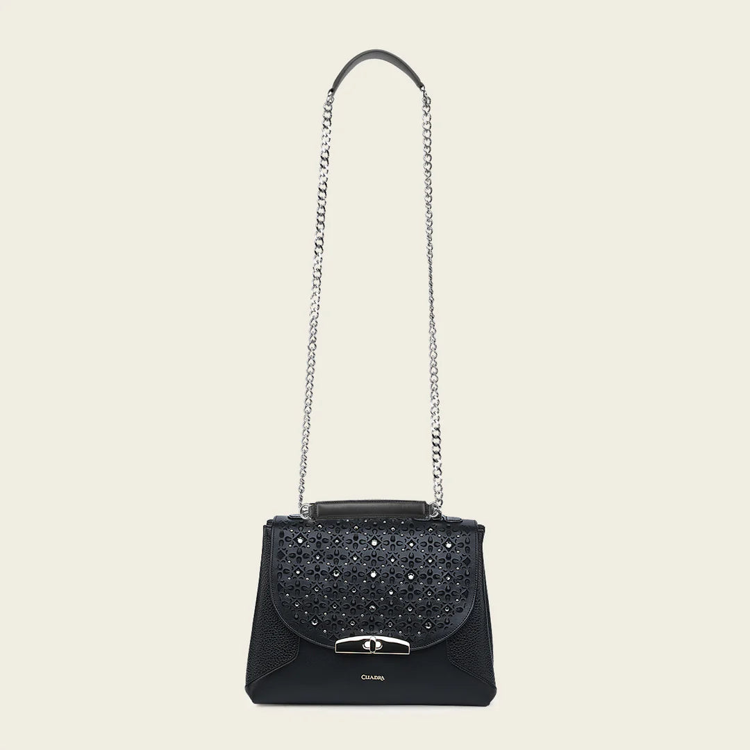 BOD1RRS Women's Casual Fashion Leather Shoulder Bag - Black Crossbody Purse for Everyday Use, Work & Travel