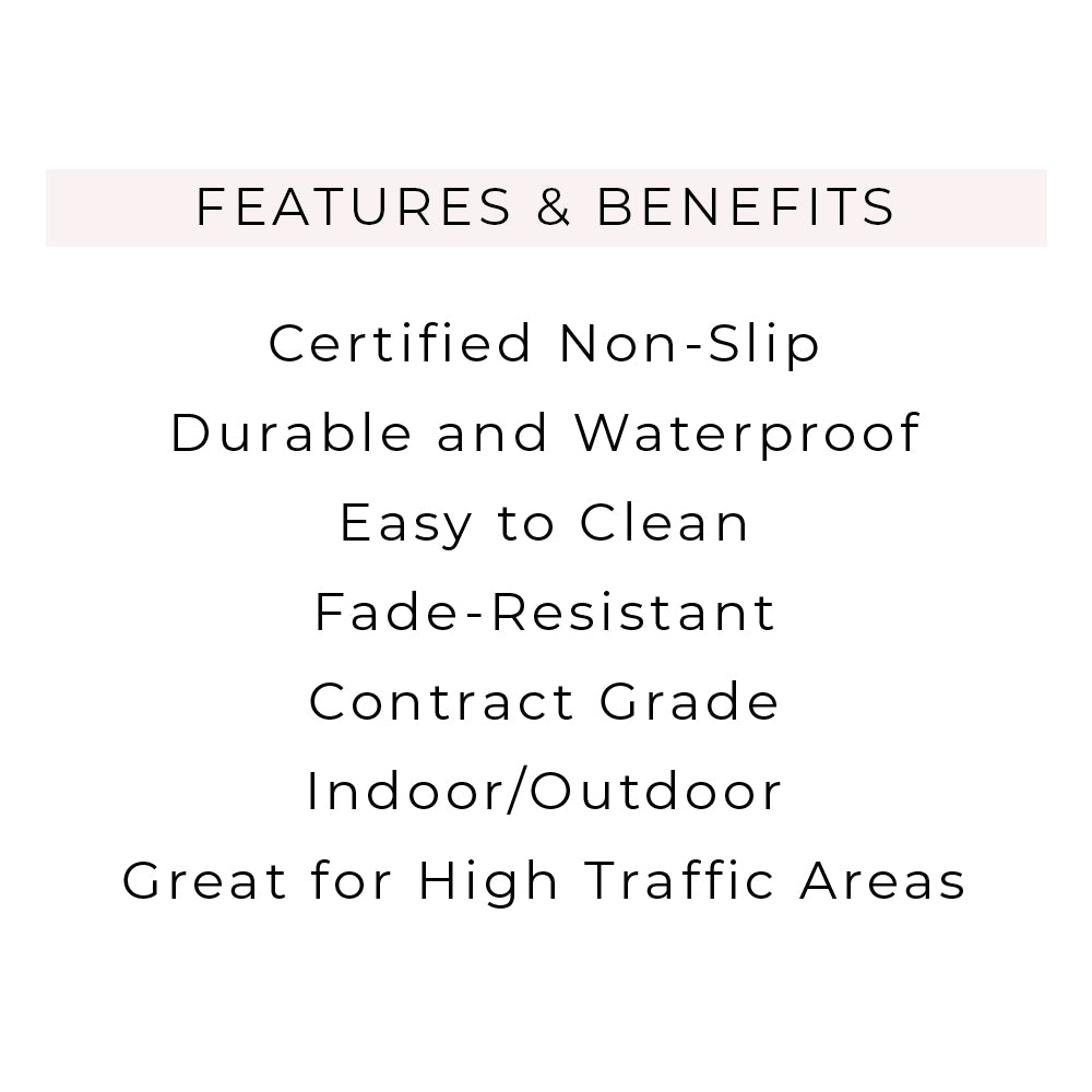 Premium Mudcloth Vinyl Floor Mat - Waterproof & Non-Slip - Boho Home Decor for Entryway, Kitchen, or Bathroom - Perfect for High Traffic Areas