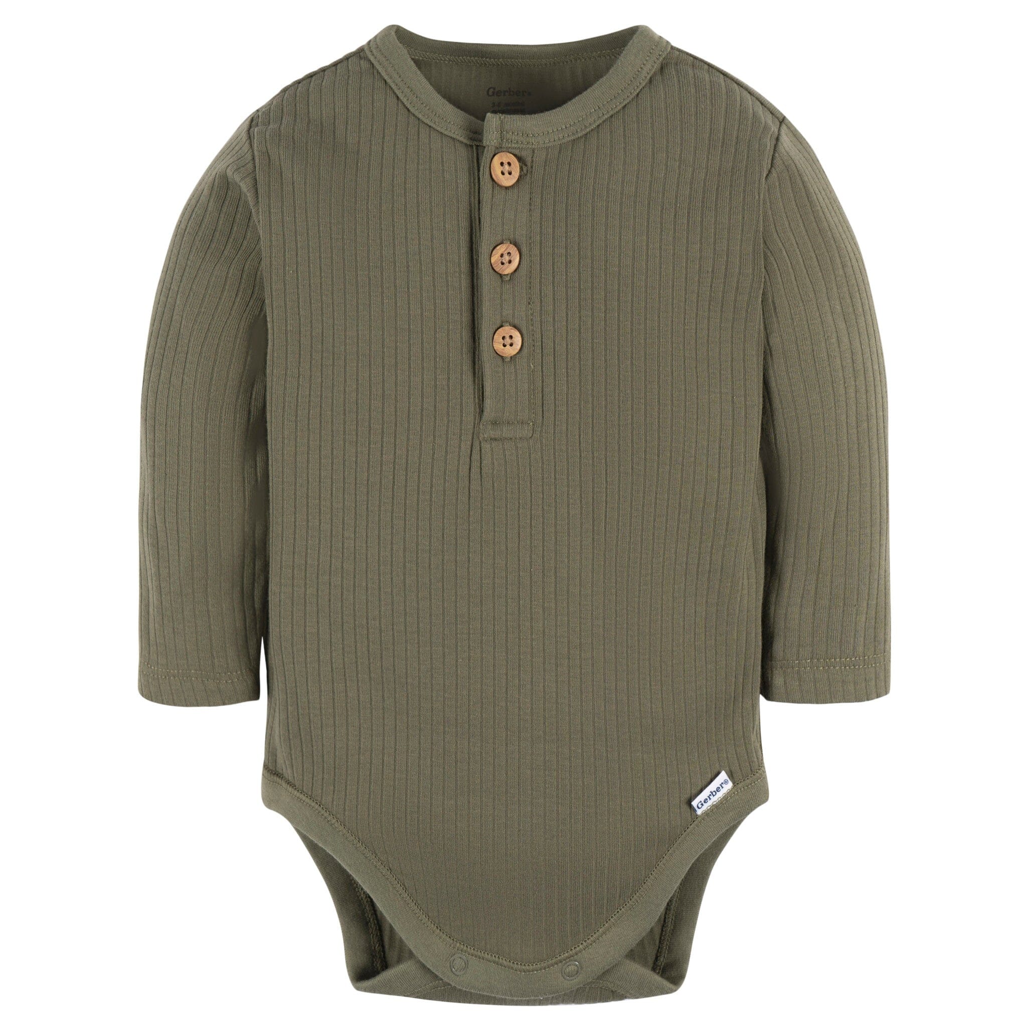 2 Pack Baby Boys Charcoal & Green Henley Onesies® Bodysuits - Soft Cotton Infant Rompers for Newborns & Toddlers - Perfect for Playtime, Daycare & Family Outings