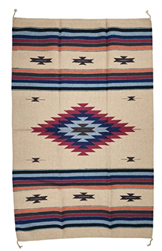 Center Diamond, Tan/Red