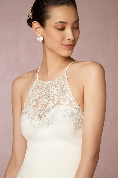 Badgley Mischka Julianne Wedding Gown - Elegant Lace Bridal Dress for Beach, Church & Formal Ceremonies