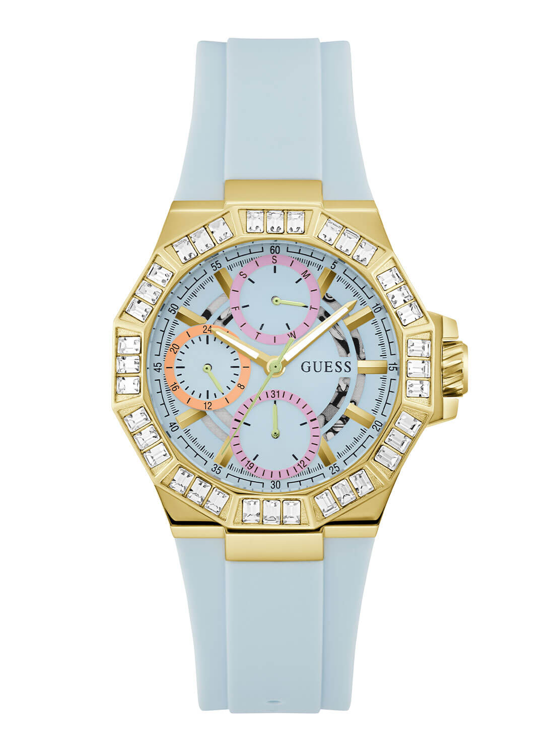 Luxury Gold Selene Crystal Silicone Watch for Women - Elegant Fashion Accessory for Everyday Wear, Office & Special Occasions