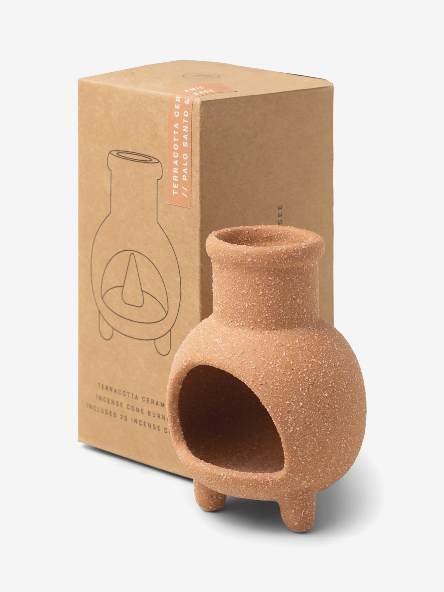 Paddywax Ceramic Incense Holder for Cones - Palo Santo & Sage Incense Burner | Aromatherapy & Meditation Accessory for Home, Yoga Studio & Outdoor Use