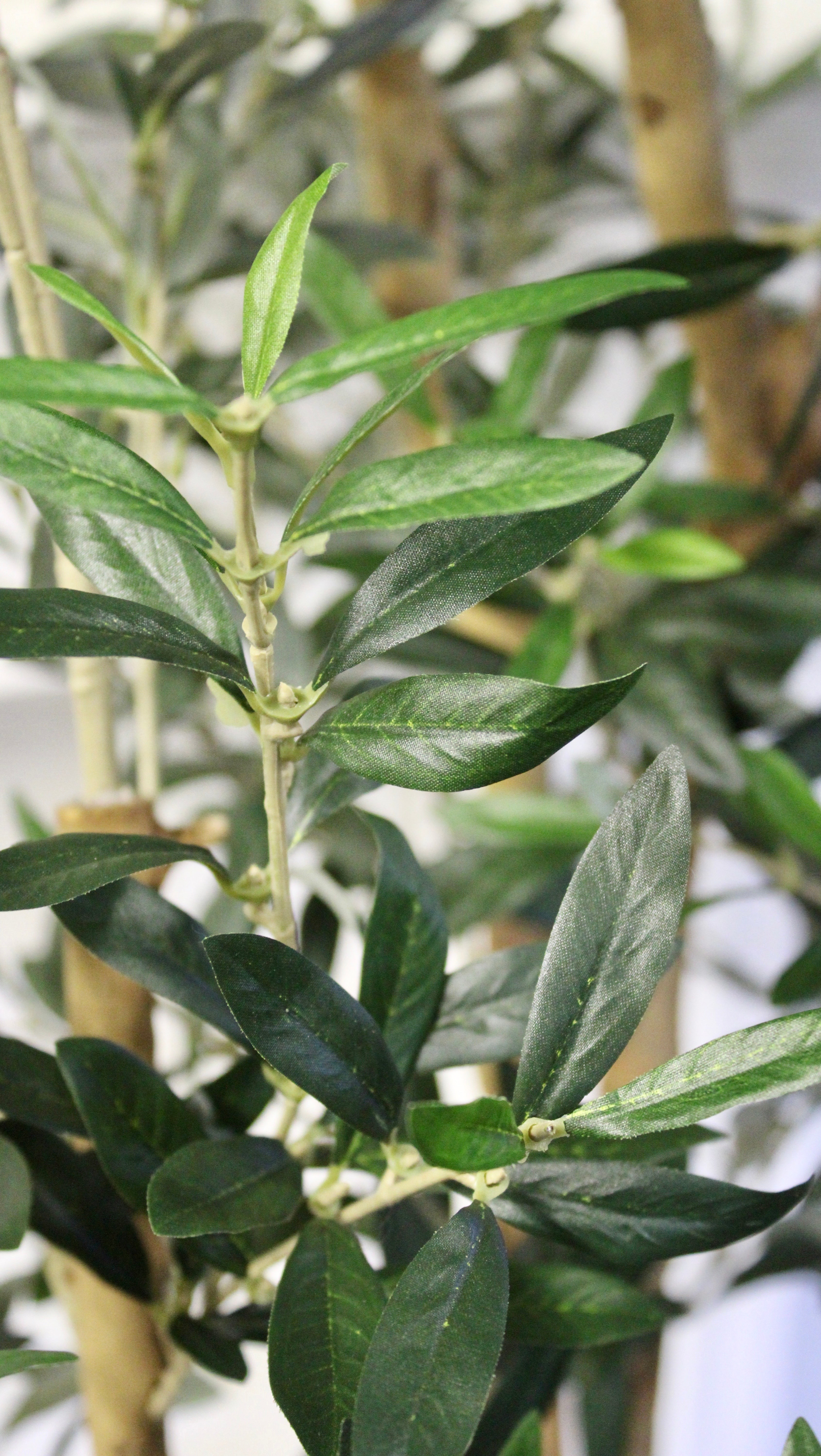 7.5' Natural Trunk Olive Tree - Artificial Potted Plant for Home, Office & Outdoor Decor - Perfect for Mediterranean, Farmhouse & Modern Interior Design