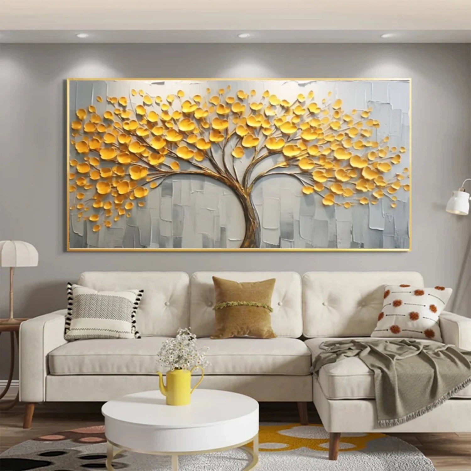 Beautiful Flower and Tree Landscape Painting #FT196 - Perfect for Home Decor, Office Wall Art, and Gift Ideas