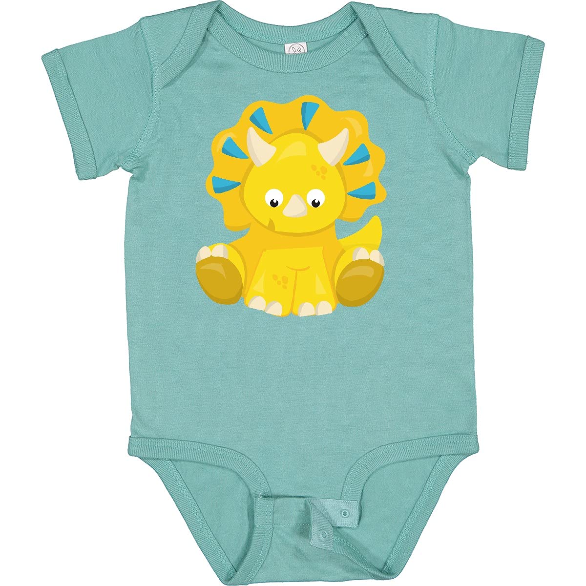 Inktastic Adorable Cute Dinosaur Baby Bodysuit - Soft Dino & Triceratops Onesie for Infants & Toddlers - Perfect for Playtime, Daycare & Family Photos