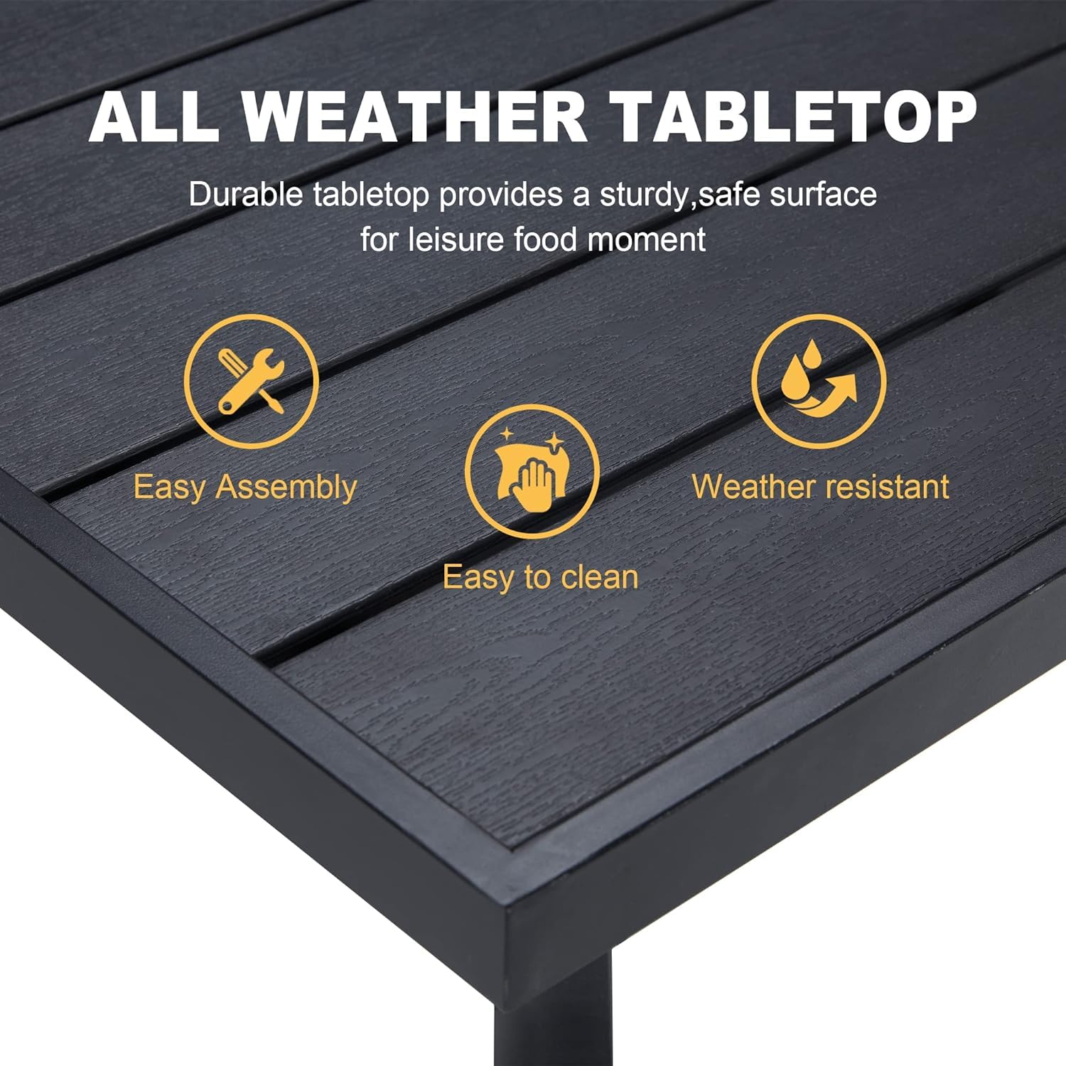 VICLLAX 5-Piece Outdoor Dining Set for 4 - 37