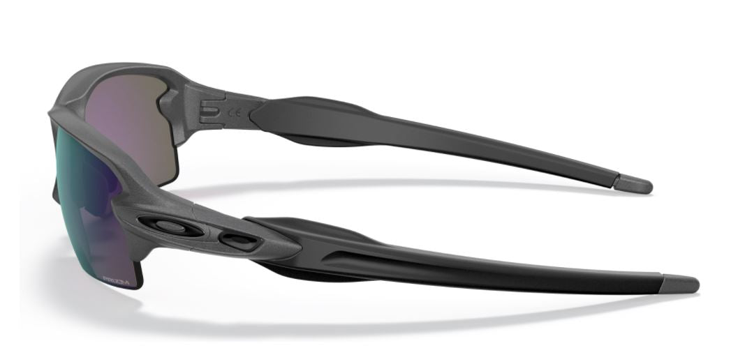Oakley Flak 2.0 XL Sunglasses (A) Steel Frame with Priam Jade Iridium Polarized Lenses - UV Protection for Running, Cycling & Outdoor Sports