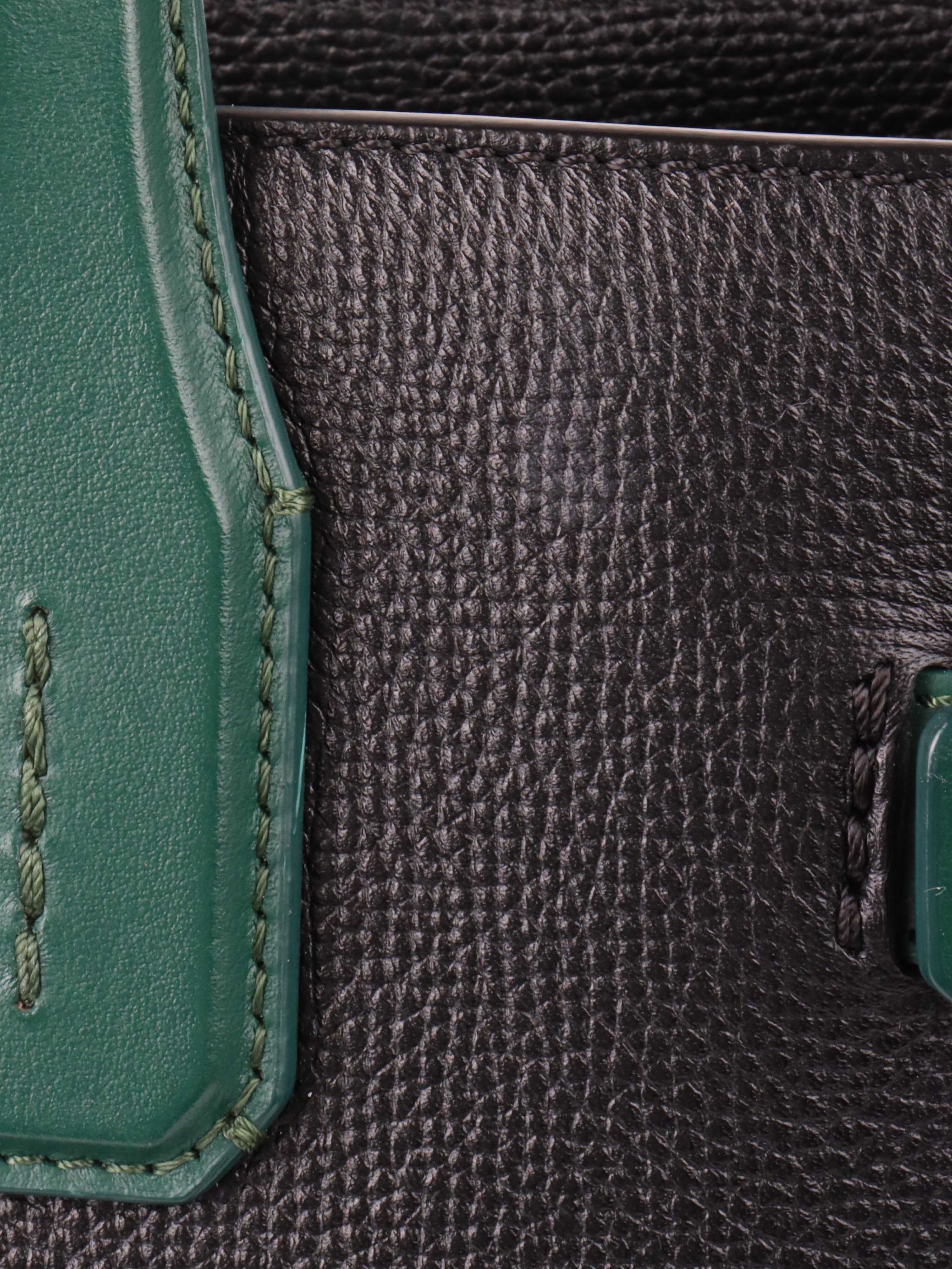 Burberry Black and Green Leather Tote Bag for Women - Luxury Designer Handbag for Work, Travel & Everyday Use