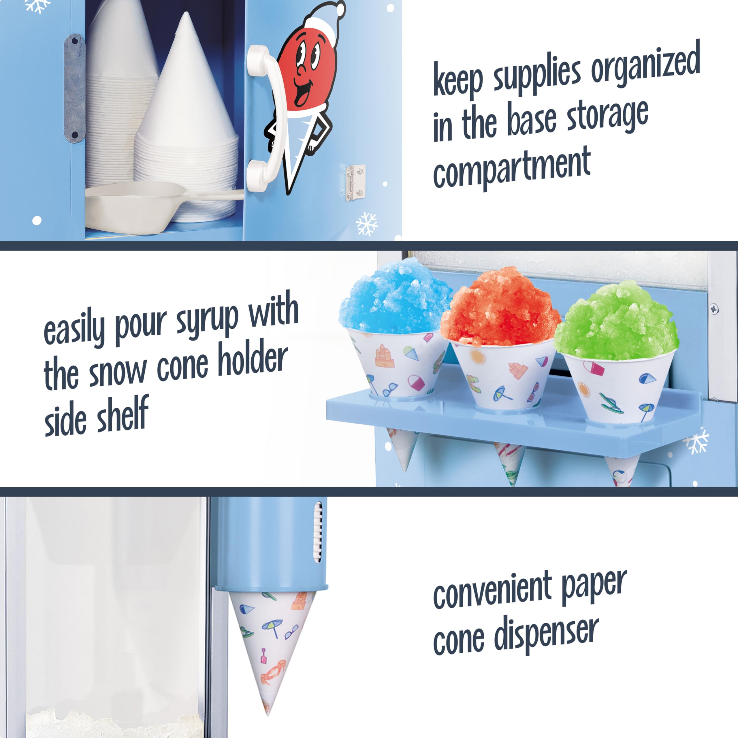 Nostalgia Retro Blue Snow Cone Machine - 54