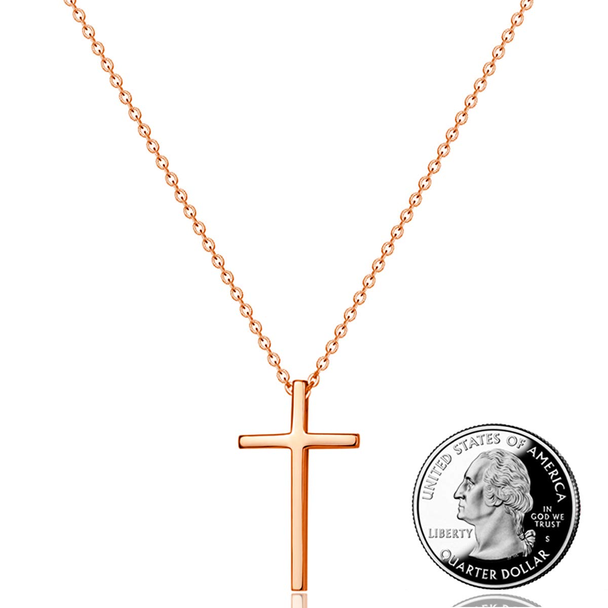 Elegant Small Cross Pendant Necklace for Women - Minimalist Religious Jewelry, Perfect Mothers Day & Birthday Gifts - Ideal for Church, Weddings & Everyday Wear
