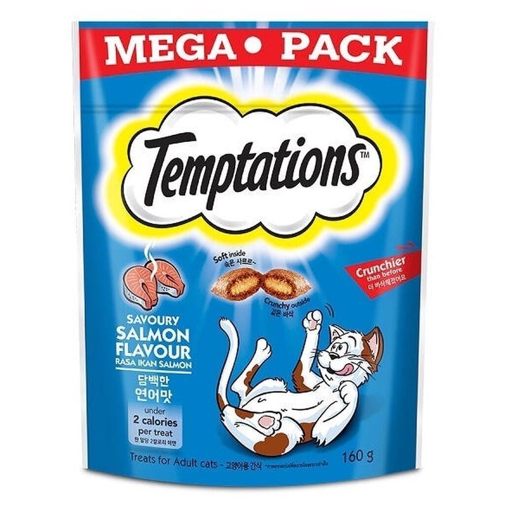 Temptations Tasty Flavored Cat Treats 160g Megapack - Healthy & Nutritious Cat Snacks for Indoor & Outdoor Cats - Perfect for Training Rewards and Bonding Time