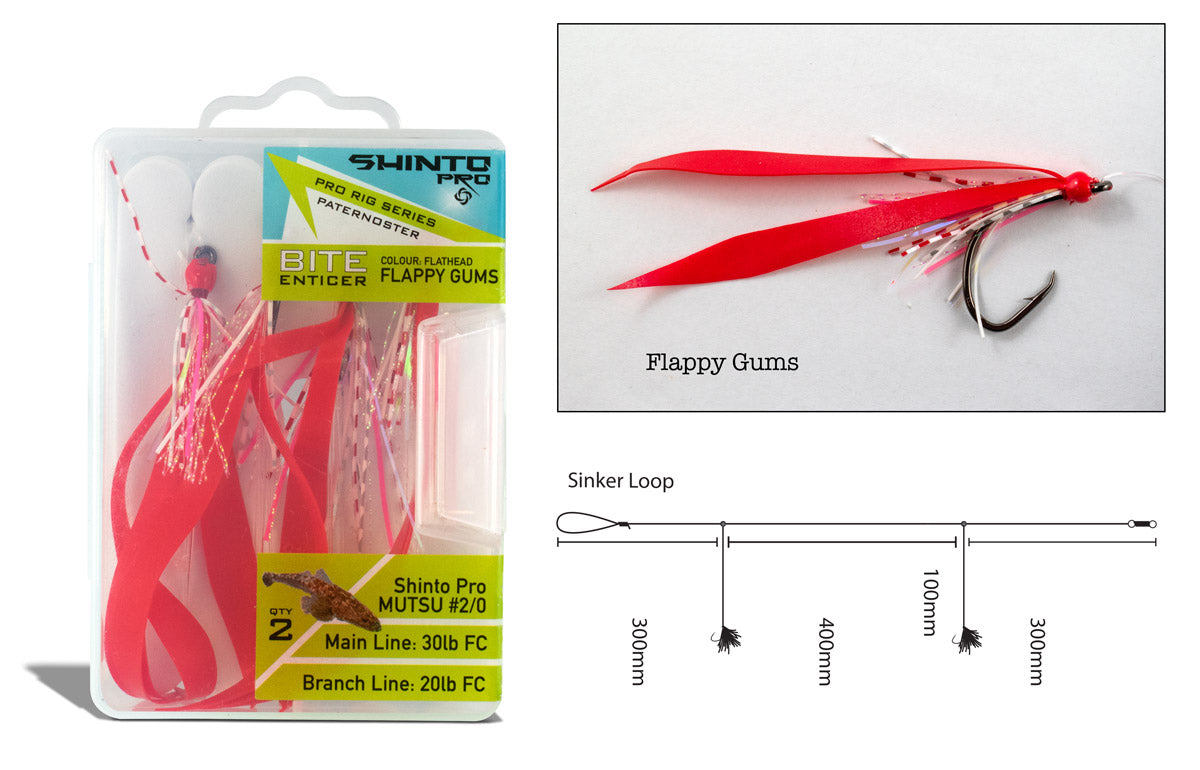 Premium Bite Enticer Mutsu Paternoster Fishing Rigs - Size #2/0 & #4/0 - Saltwater & Freshwater Fishing Lures for Bass, Trout, and Catfish