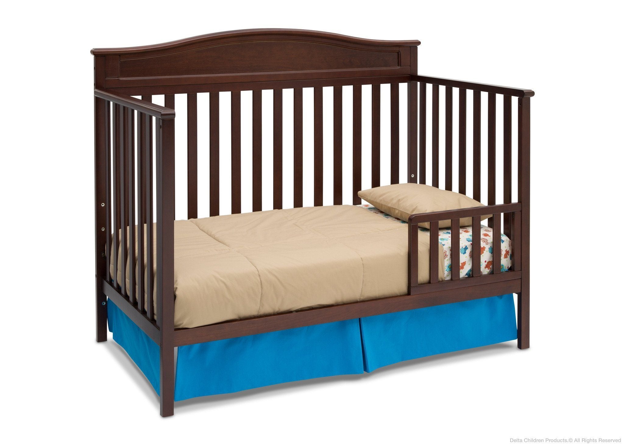 Larkin 4-in-1 Convertible Baby Crib - Toddler Bed, Daybed & Full-Size Bed - Safe & Stylish Nursery Furniture for Newborns to Teens - Perfect for Bedrooms, Daycare & Guest Rooms