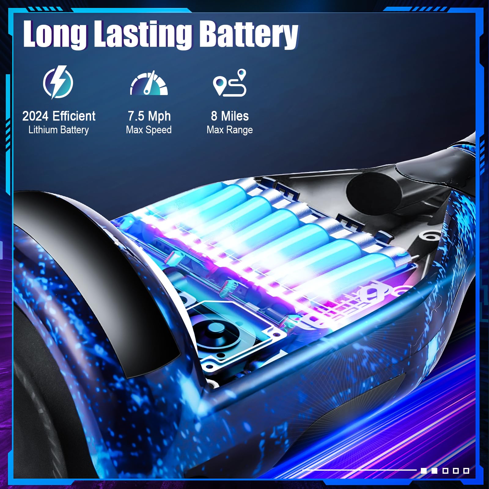 Self Balancing Scooter with Bluetooth & Colorful LED Lights - Electric Hoverboard for Kids, Teens & Adults - Perfect for Commuting, Fun Rides & Outdoor Adventures