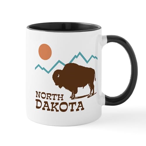White/Black Inside - North Dakota Mug