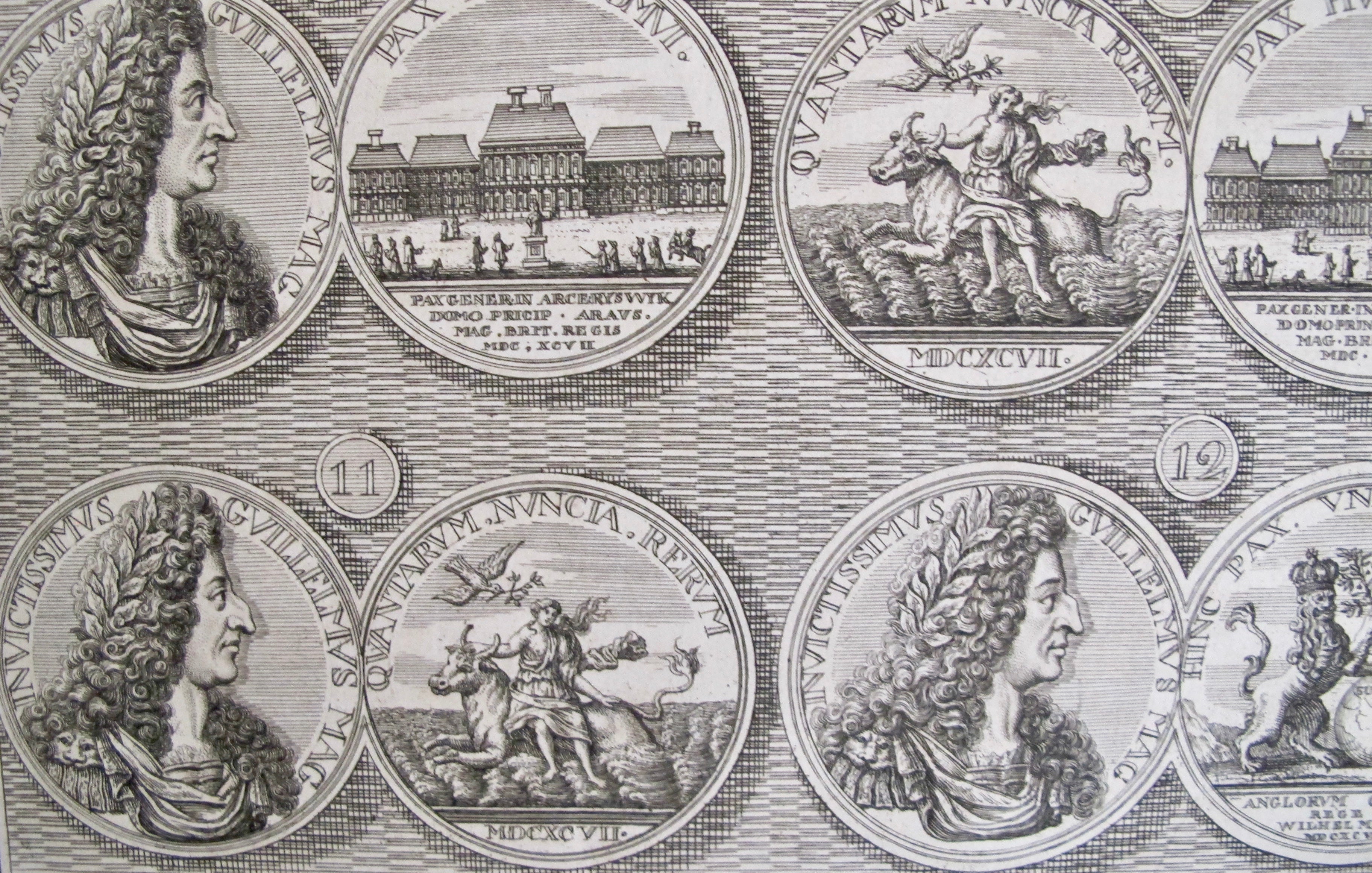 1745 British Regal Medals Set of Queen Mary & King William III - 2 Piece Matted Collection | Perfect for Coin Collectors, History Enthusiasts & Royal Memorabilia Displays