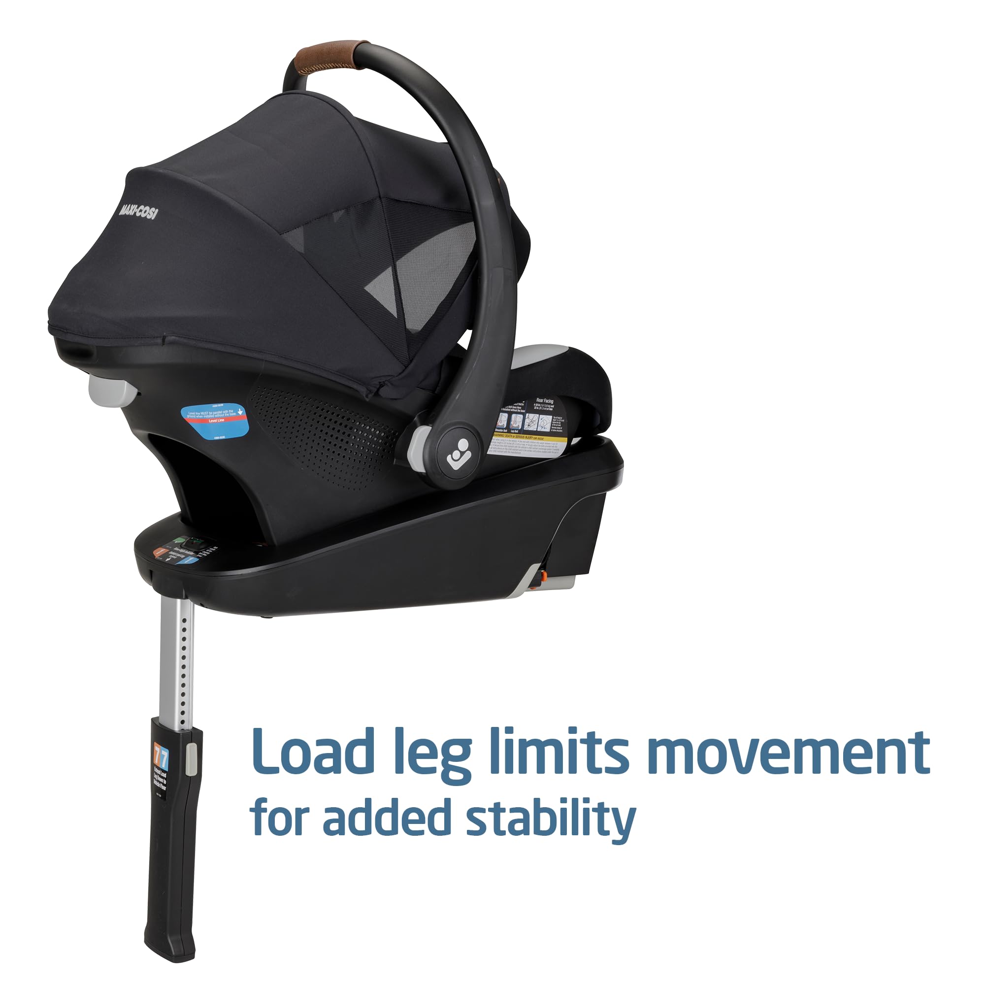 Maxi-Cosi Mico Luxe+ Infant Car Seat with Base – Convertible Baby Carrier for Safe & Comfortable Travel – Essential Black – Perfect for Newborns, Road Trips & Everyday Use