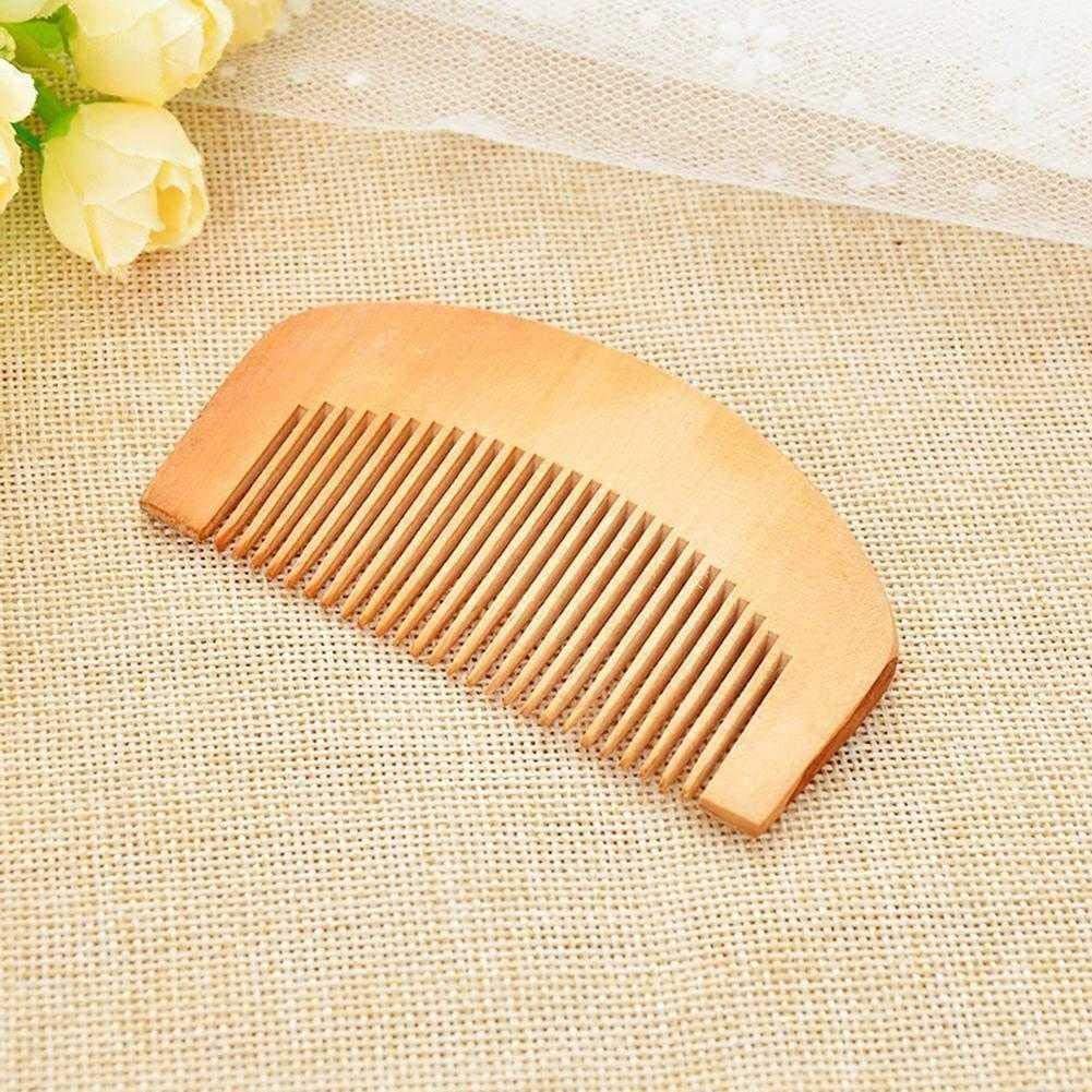 1 Pcs Natural Walnut Wood Comb - Thickened Soft Tooth Anti-Static Hair Comb for Men & Women - Gentle Scalp Massage, Beard Care & Hair Styling - Perfect for Daily Use, Travel & Salon Styling