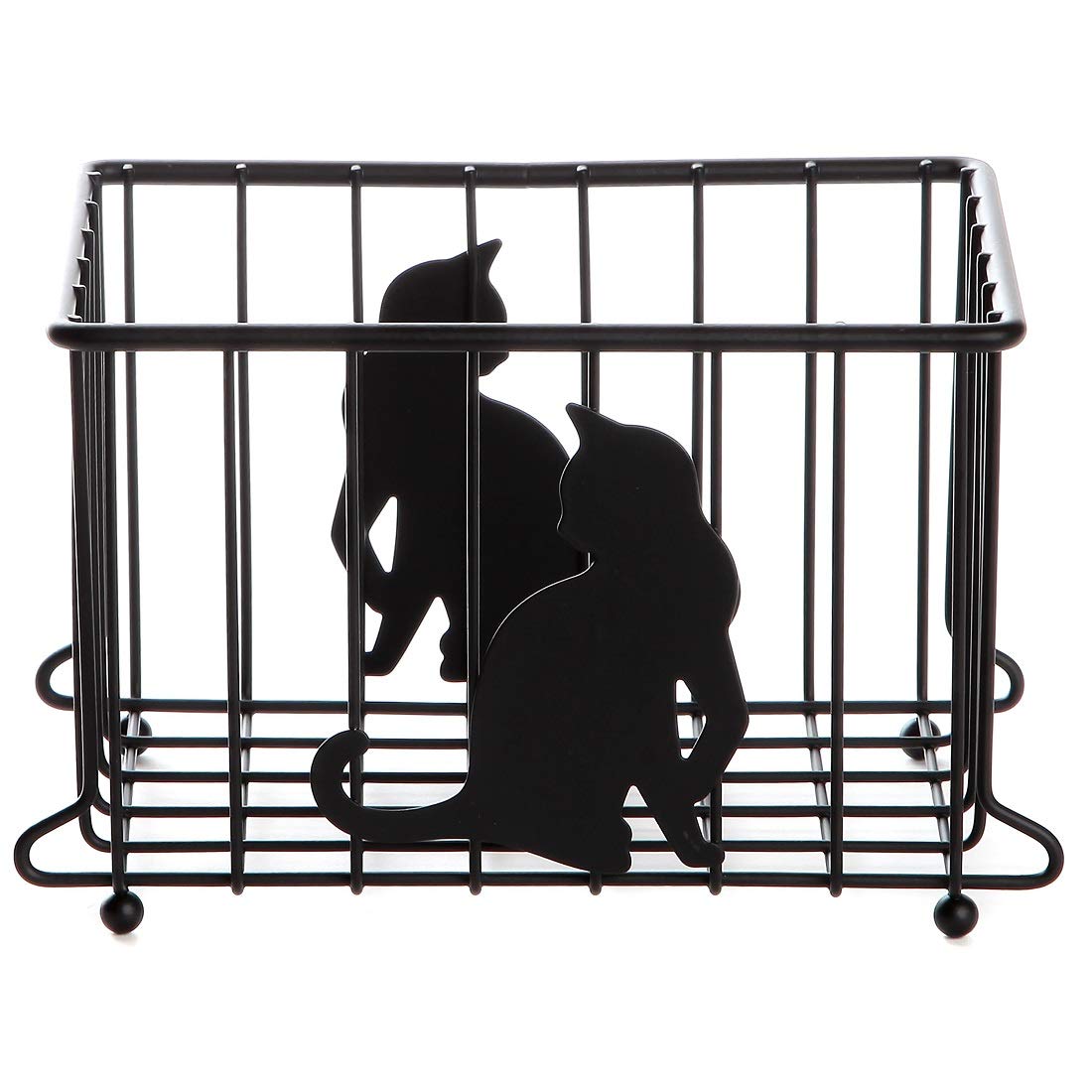 Lily's Home Medium Wire Storage Basket for Cat Lovers - Organize Kitchen, Pantry, Cabinet, Bathroom & Office | Perfect for Pet Supplies, Toiletries & Home Decor