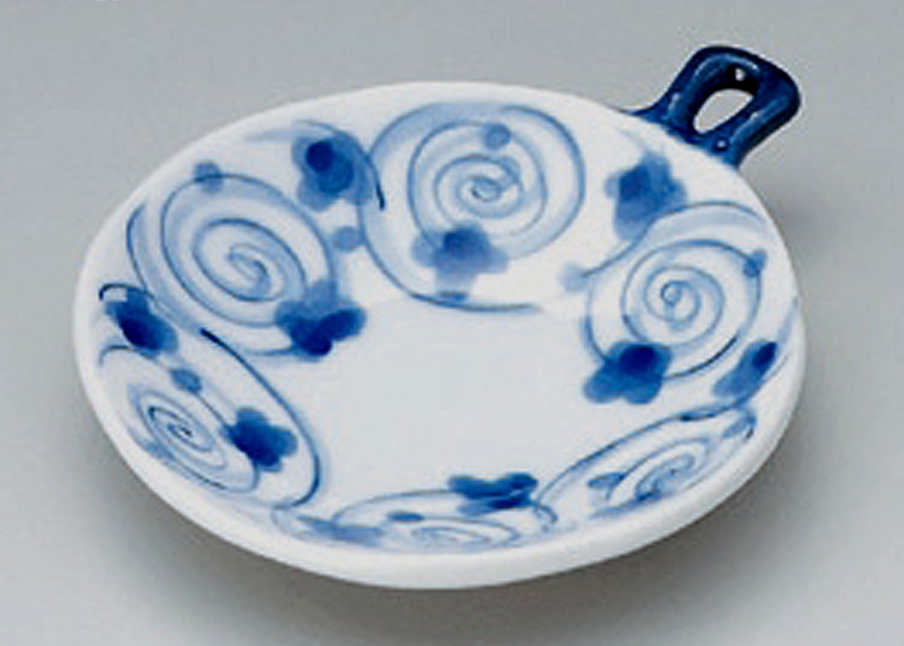 Premium KARAKUSA-HAND Jiki Japanese Porcelain Set - 5 Small Decorative Plates for Sushi, Desserts & Appetizers - Elegant Tableware for Asian Dining & Home Decor