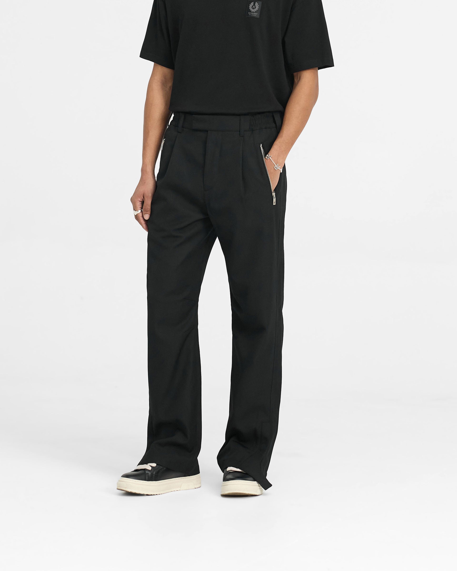 Represent X Belstaff Race Trouser - Black Motorcycle Pants for Men & Women | Riding, Racing & Urban Streetwear Fashion