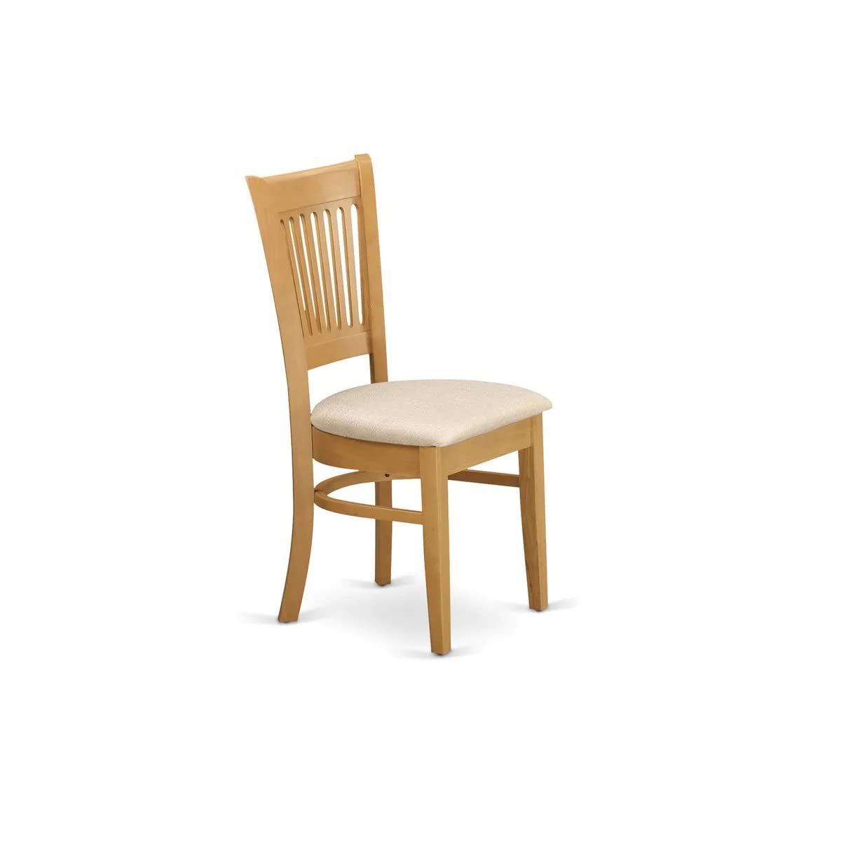 East West Furniture OXVA5-OAK-C 5-Piece Solid Oak Wood Dining Set with 36x36 Inch Square Table & 4 Linen Fabric Chairs - Perfect for Kitchen, Dining Room, Breakfast Nook & Small Space Entertaining