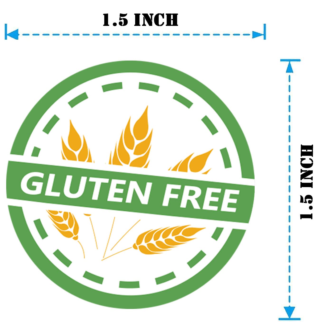 Gluten Free Warning Stickers - 1.5