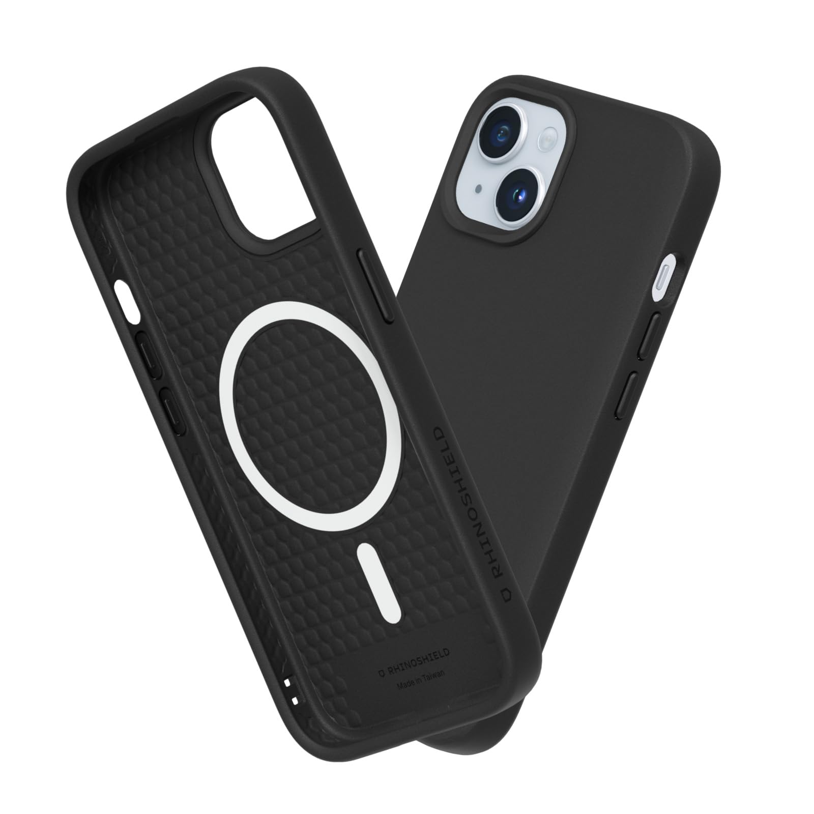 RhinoShield iPhone 15 Case | MagSafe Compatible Shockproof Slim Protective Cover with Premium Finish - 3.5m Drop Protection - Black - Perfect for Everyday Use, Travel & Outdoor Activities