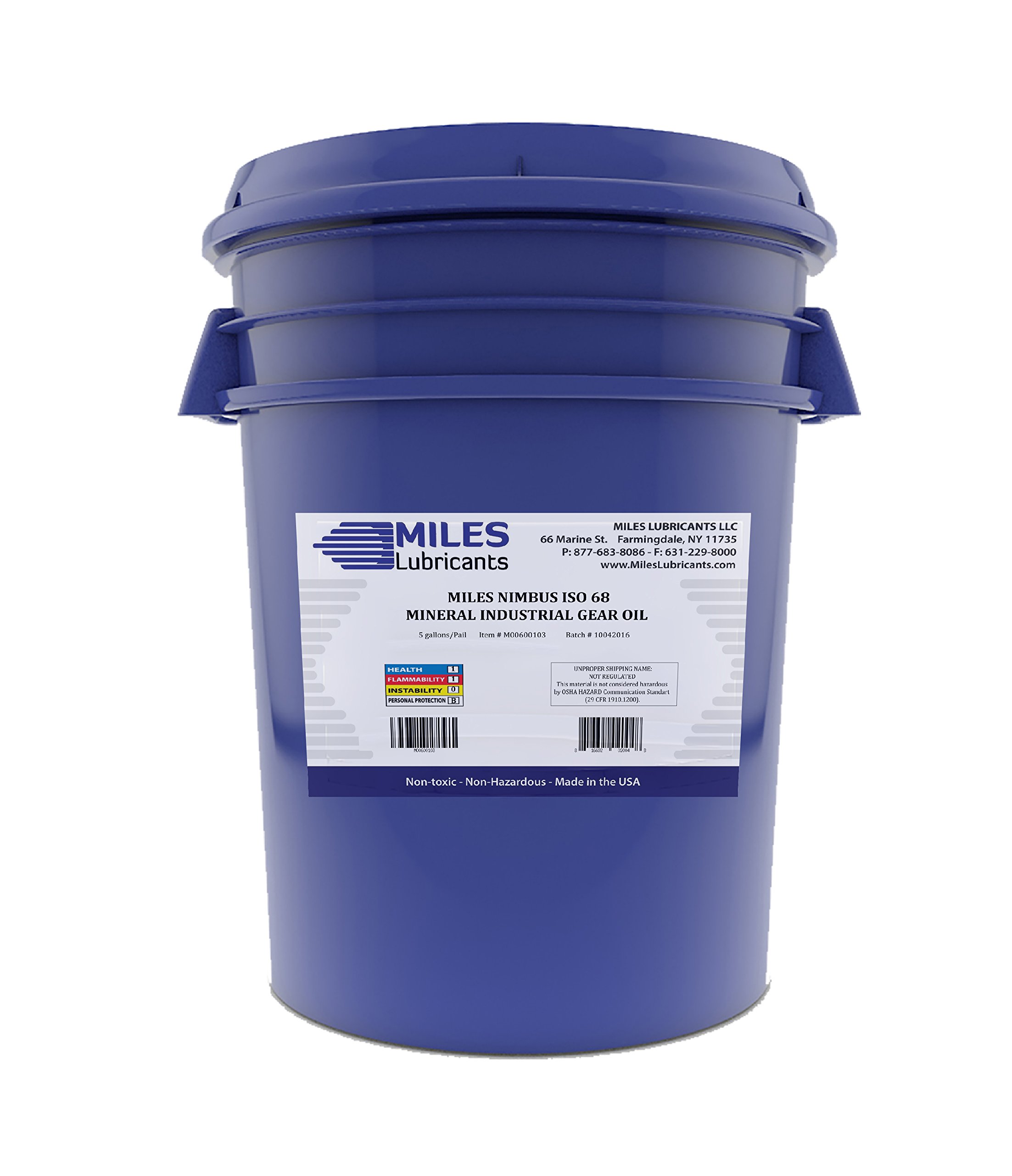 Nimbus ISO 68 Industrial Gear Oil - 5 Gallon Pail (M00600103) - Premium Lubricant for Heavy Machinery & Gearboxes in Manufacturing & Construction