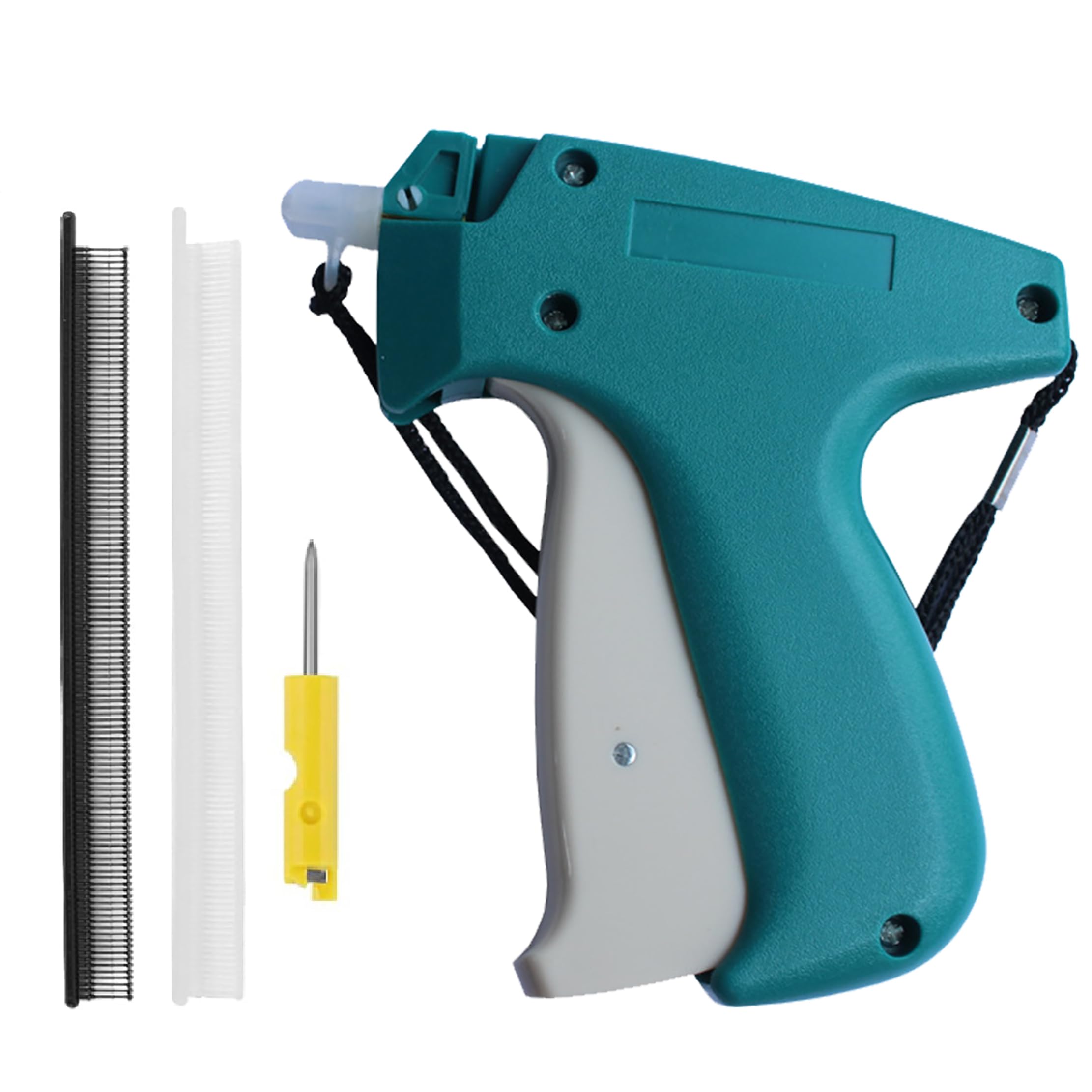 Professional Tagging Gun for Clothing & Fabric - Heavy Duty Mini Stitch Gun with 2000 Black & 2000 White Plastic Fasteners, 2 Needles - Perfect for Quilting, Sewing, Hemming, Retail Tagging & Garment Labeling (Green) - Ideal for Tailors, Crafters & Retail Stores
