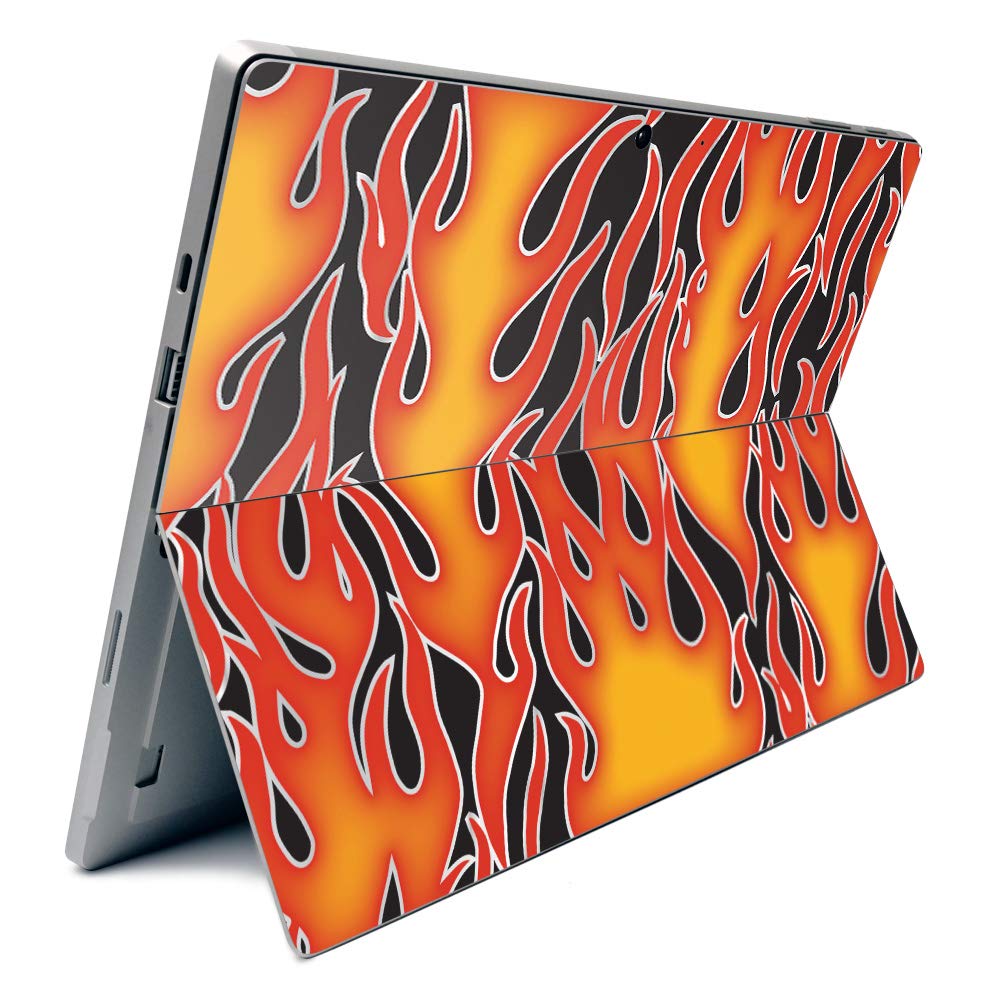 Premium Carbon Fiber Skin for Microsoft Surface Pro 7 - Hot Flames Design | Textured Protective Cover | Easy to Apply & Remove | Made in USA | Perfect for Work, Travel & School Protection