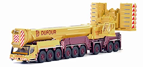 LIEBHERR LTM 1750-9.1 Crane Diecast Model Truck 1/87 Scale for Dufour Group 71-2025 - Collectible Construction Vehicle for Display & Model Enthusiasts