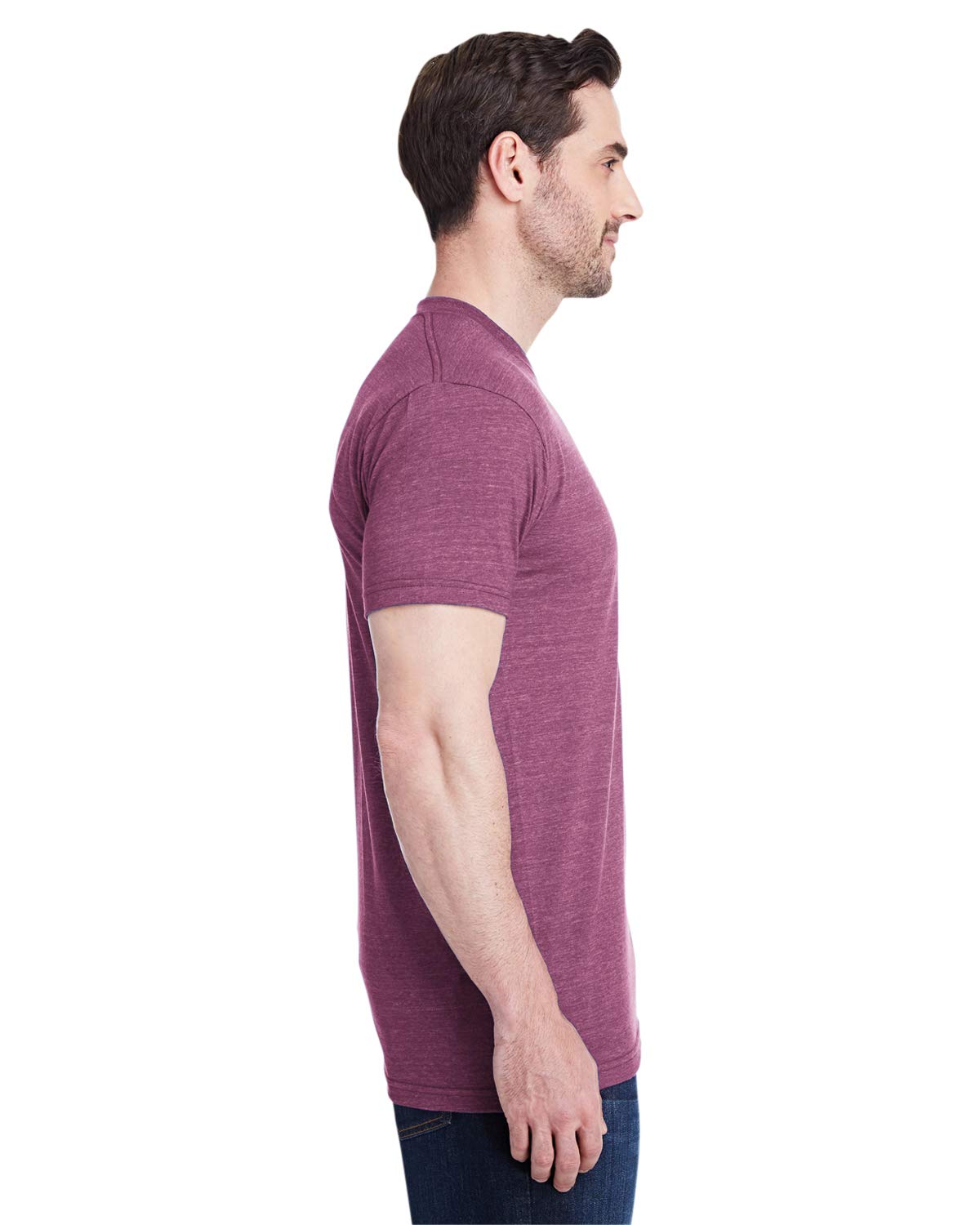 Bayside Apparel USA-Made Tri-Blend Crew Neck T-Shirt for Men & Women | Soft Comfortable Casual Tee | Perfect for Everyday Wear, Gym & Lounge