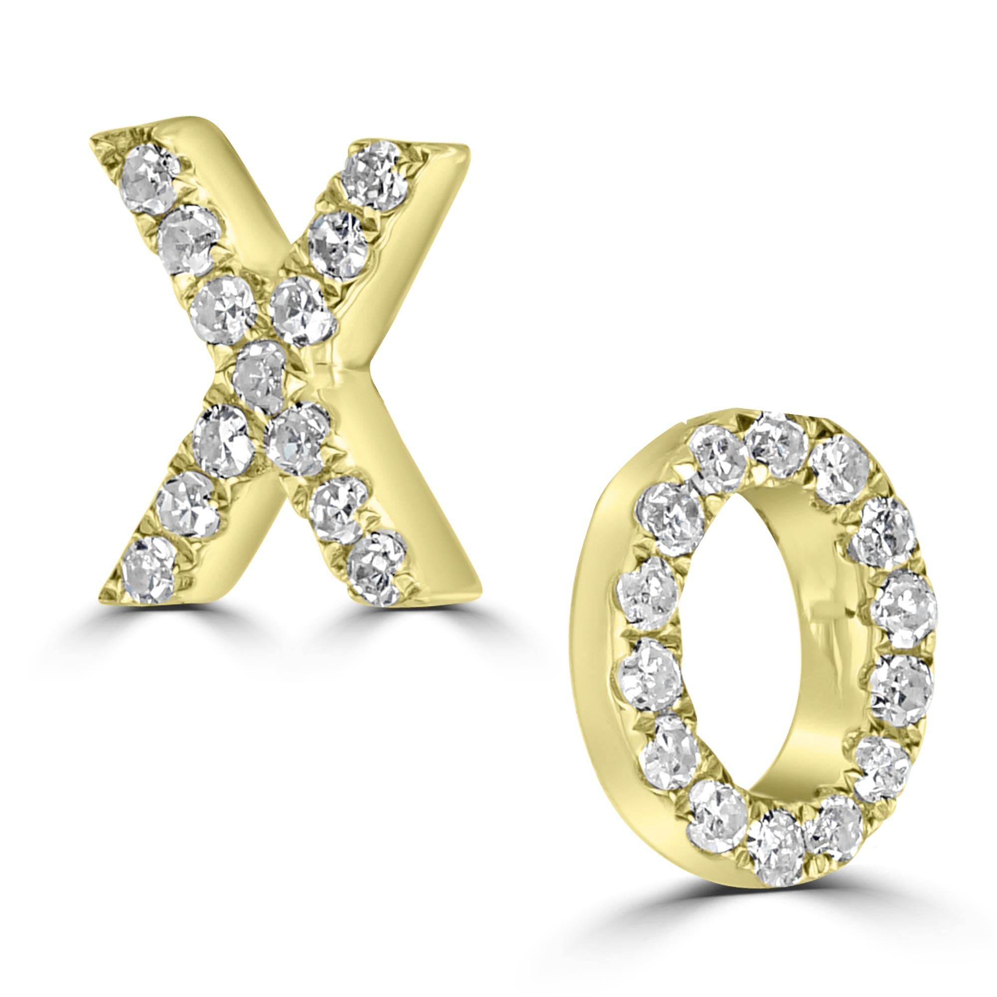 14K Yellow Gold Round White Diamond Stud Earrings for Women - April Birthstone Jewelry, Perfect Gift for Her - Ideal for Birthdays, Anniversaries & Special Occasions