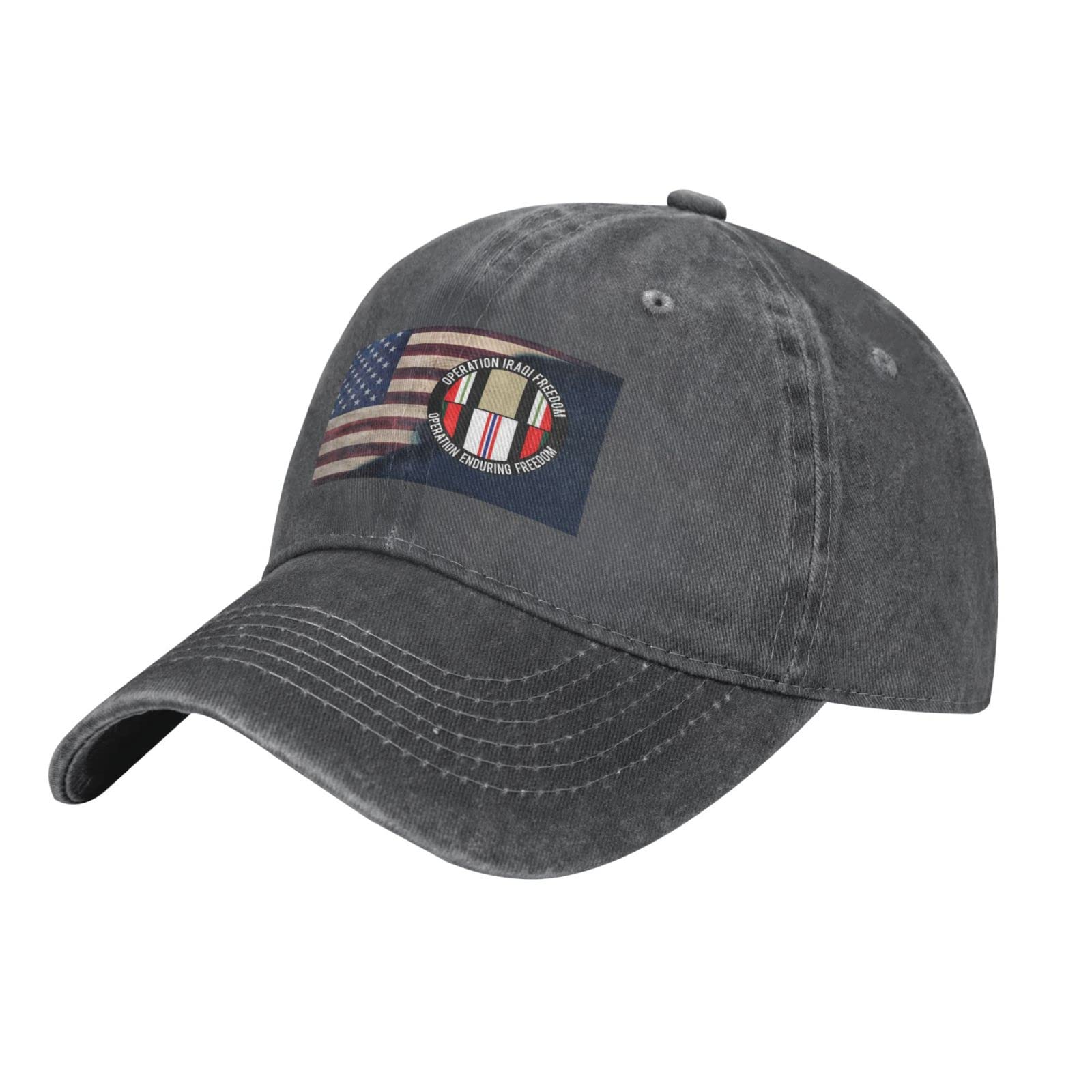 Operation Iraqi Freedom Military Decals - Adjustable Unisex Baseball Cap for Men & Women - Cowboy Hat Style for Outdoor, Hiking & Casual Wear
