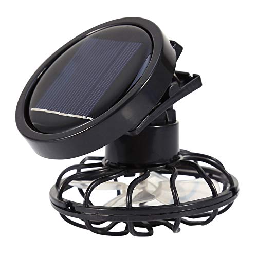 TOPINCN Portable Clip-on Solar Fan - Mini Electric Fan for Outdoor Camping, Indoor Gym, Treadmill & Office - No Battery Needed - Perfect for Travel, Hiking & Home Use