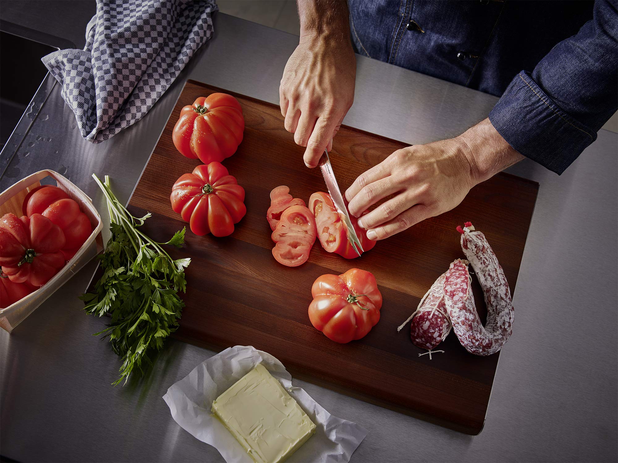 WÜSTHOF Classic 2-Piece Asian Knife Set - High Carbon Stainless Steel Chef & Santoku Knives for Precision Cutting | Perfect for Sushi, Vegetables & Meat Preparation | Professional Kitchen & Home Cooking Essential