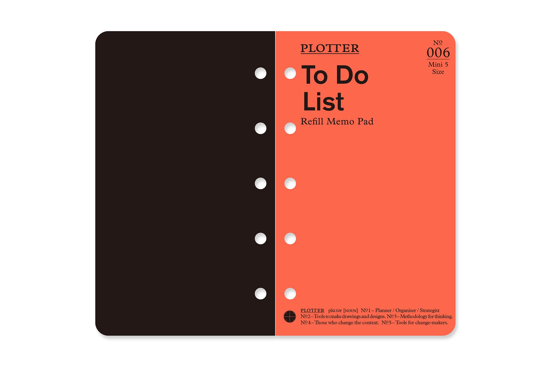 PLT0006 Mini 5 Size Plotter To-Do List Notepad - 50 Sheets for Daily Planning, Office Organization & Productivity Boost