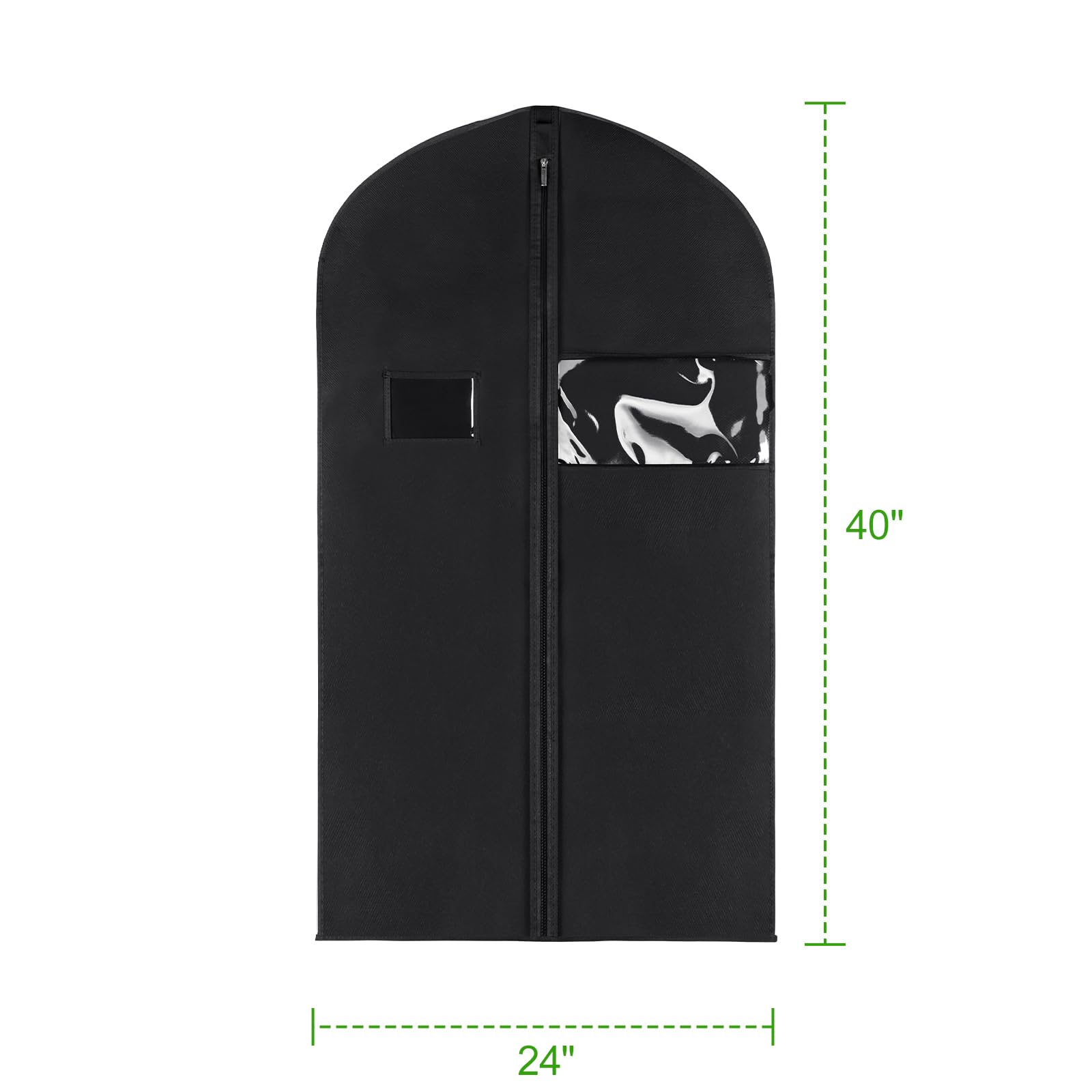 KEEGH 40 Inch Suit Cover Bags for Men - 10 Pack Garment Bags with Clear Window & Label Pocket | Hanging Clothes Storage for Closet Organization, Travel Suit Protector, Coat Cover for Business Attire | Perfect for Dry Cleaning, Wedding Suits & Long-Term Garment Storage
