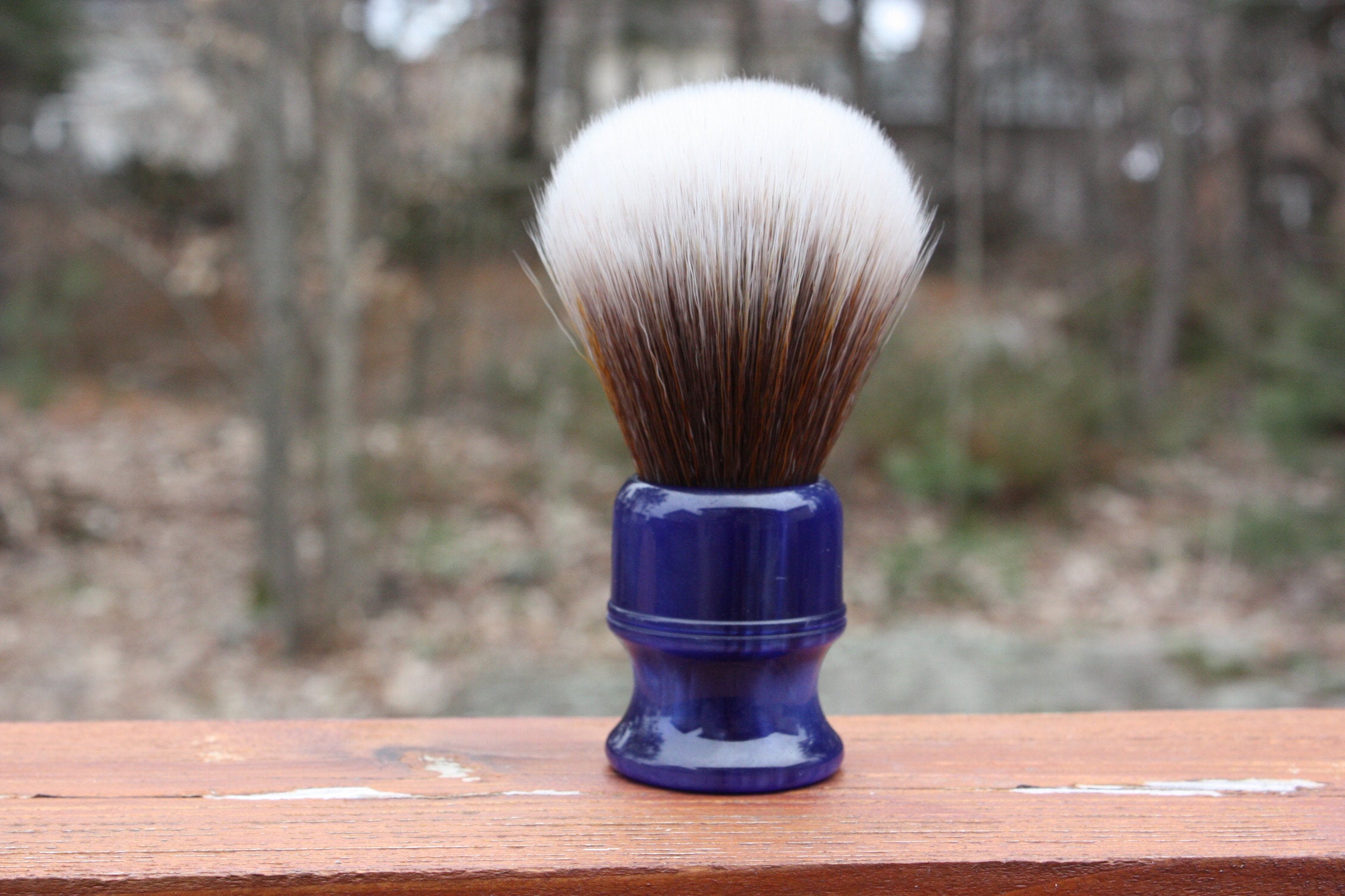 24MM SynBad Shaving Brush with Blue Lagoon Handle - Premium Wet Shaving & Grooming Tool for Men - Perfect for Lathering Creams & Soaps