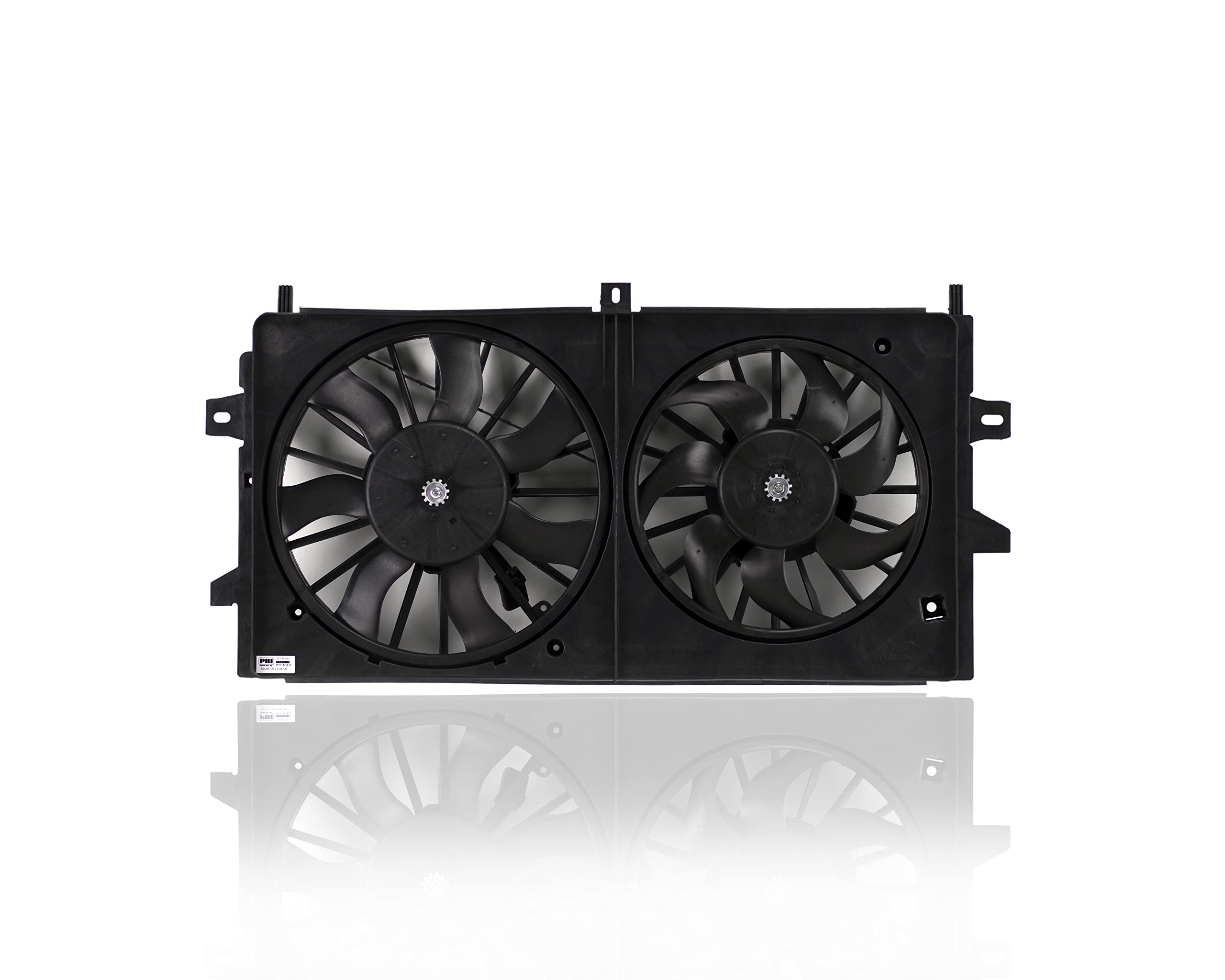 Dual Radiator and Condenser Fan Assembly Replacement for GM3115187 - Compatible with 2006-2011 Chevrolet Impala & Monte Carlo 3.5L/3.9L V6 (Excluding Police Models) | Engine Cooling System Upgrade for Better Performance in Hot Weather