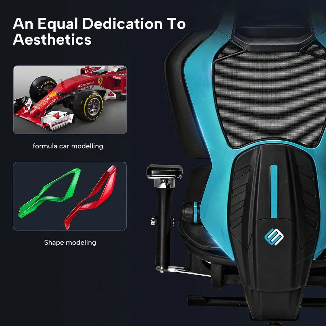 Typhon Hybrid Ergonomic Gaming Chair - Adjustable Lumbar Support & Headrest for PC, Office & Console Gaming - Comfortable Racing Style Chair for Long Hours of Work or Play