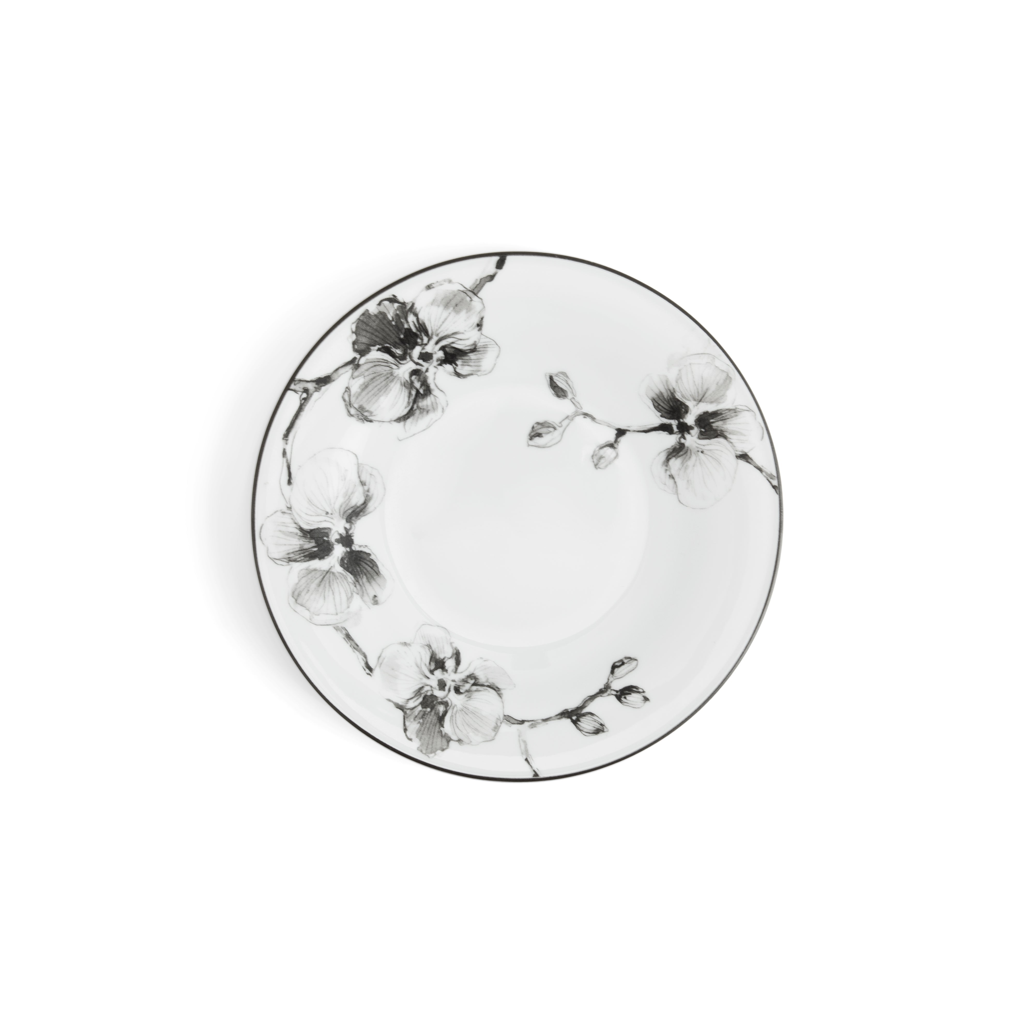 Premium Black Orchid Porcelain Dinnerware Set - Elegant 16-Piece Tableware for Fine Dining, Parties & Special Occasions